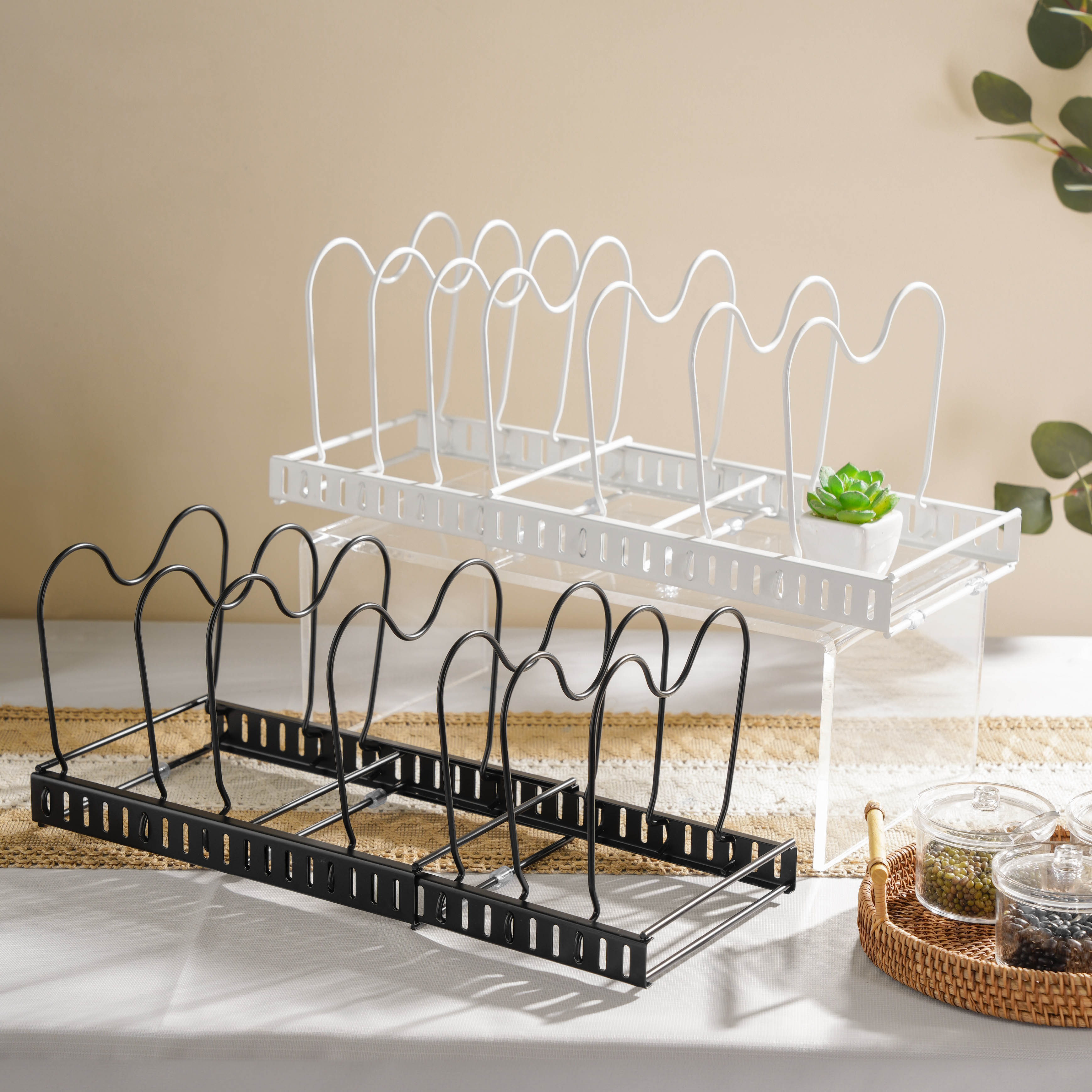 Kệ bếp inox đa năng điều chỉnh được độ dài - Đen_342302