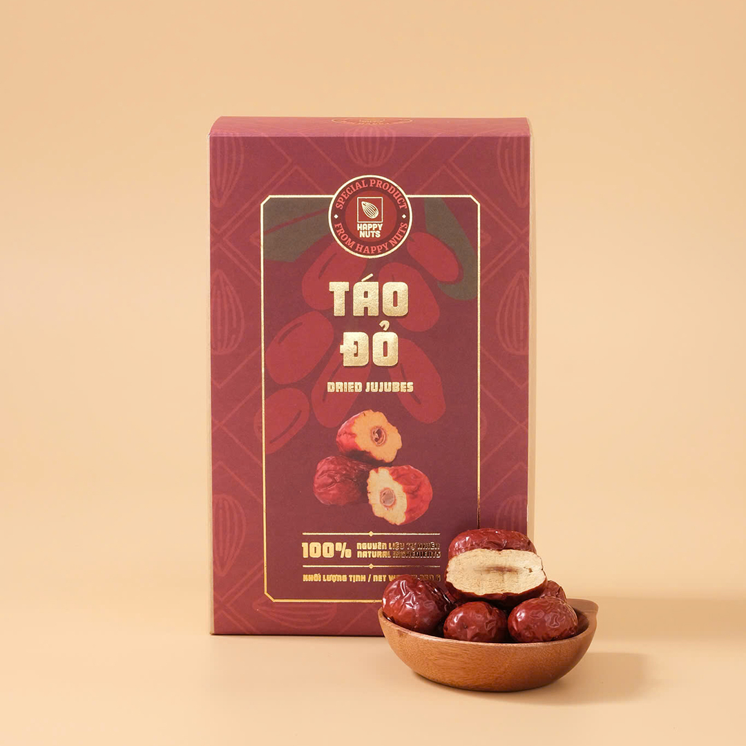 Táo đỏ sấy khô Happy Nuts 250gr - Phân phối chính hãng