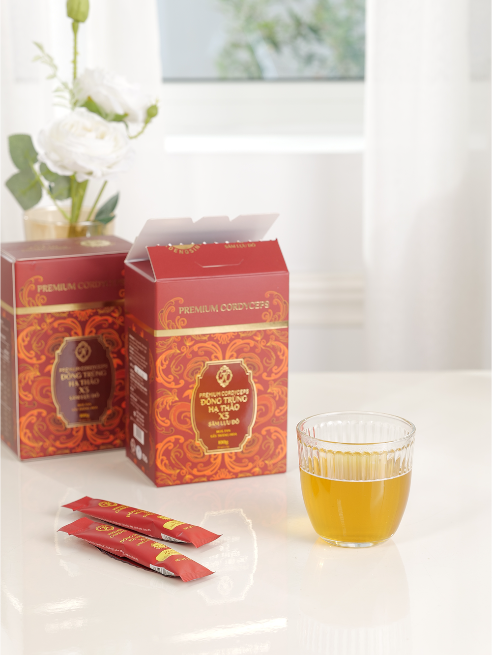 Đông Trùng Hạ Thảo X3 Sâm Lựu Đỏ - Phân phối chính hãng