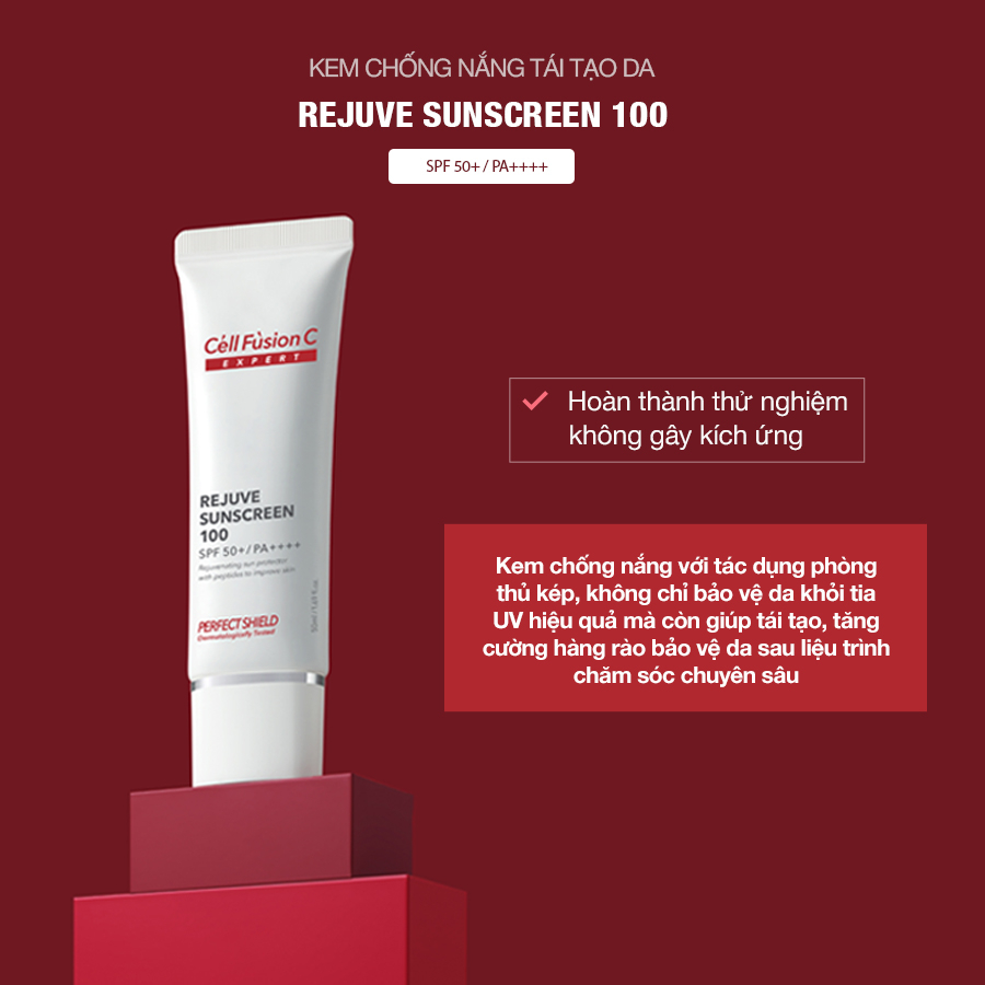 Kem Chống Nắng Bảo Vệ, Tái Tạo Da Cell Fusion C Expert Rejuve Sunscreen 100 SPF50+/ PA++++ 50ML