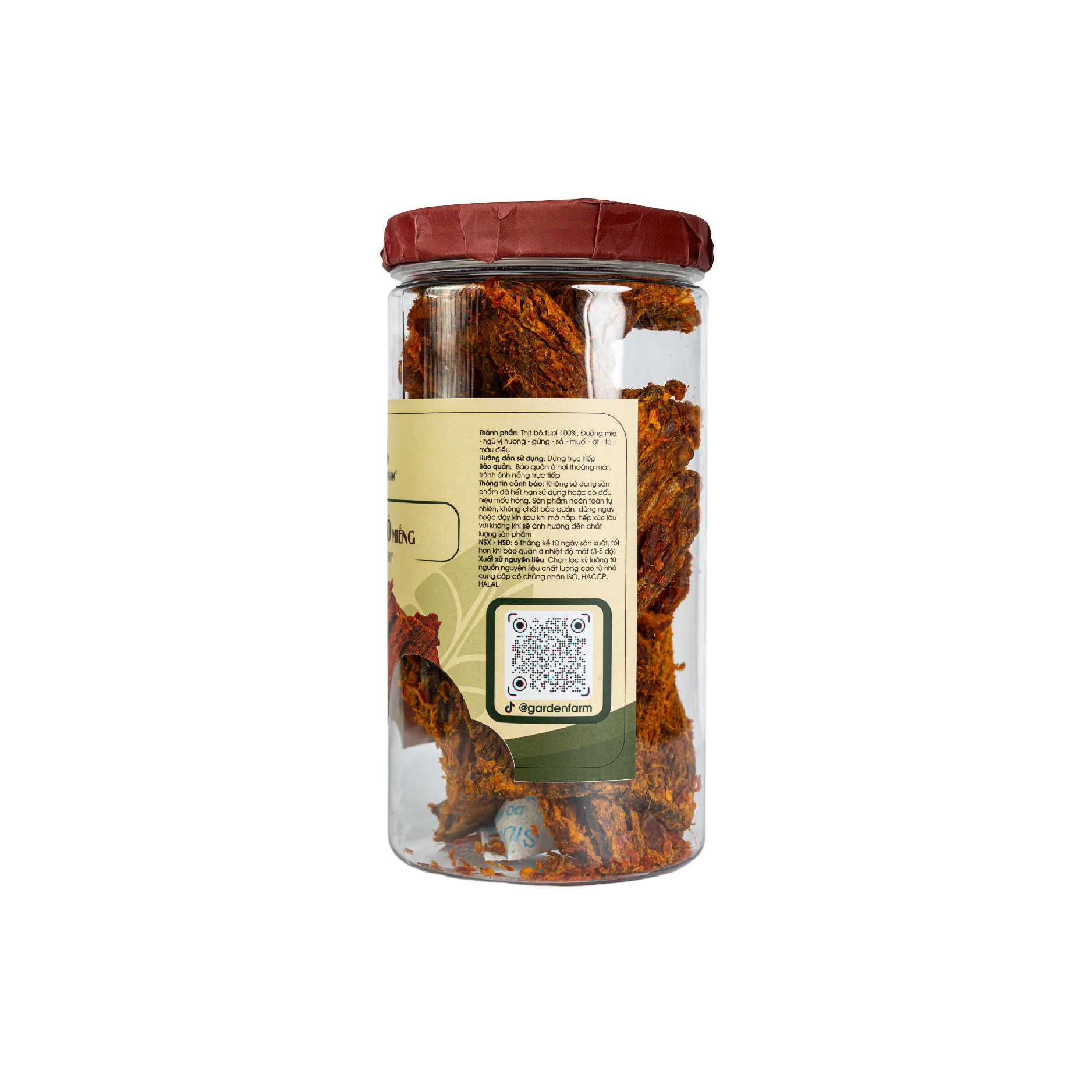 Khô Bò miếng Garden Farm (hũ 350g)