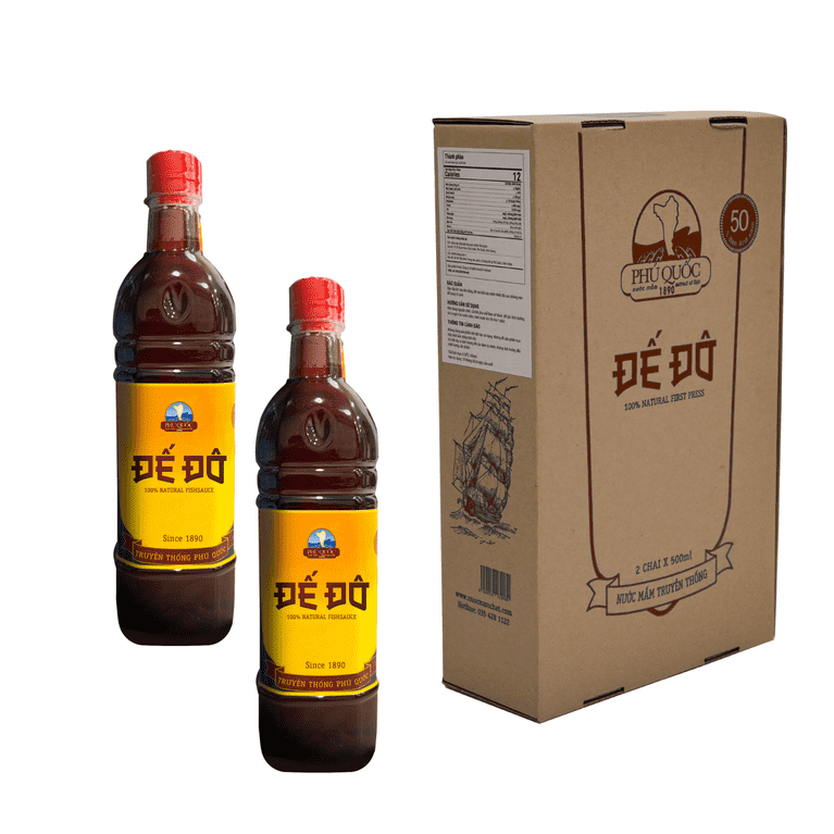 Nước mắm nguyên chất ĐẾ ĐÔ Đỏ Phú Quốc (2 chai x 750ml/ 1 chai)