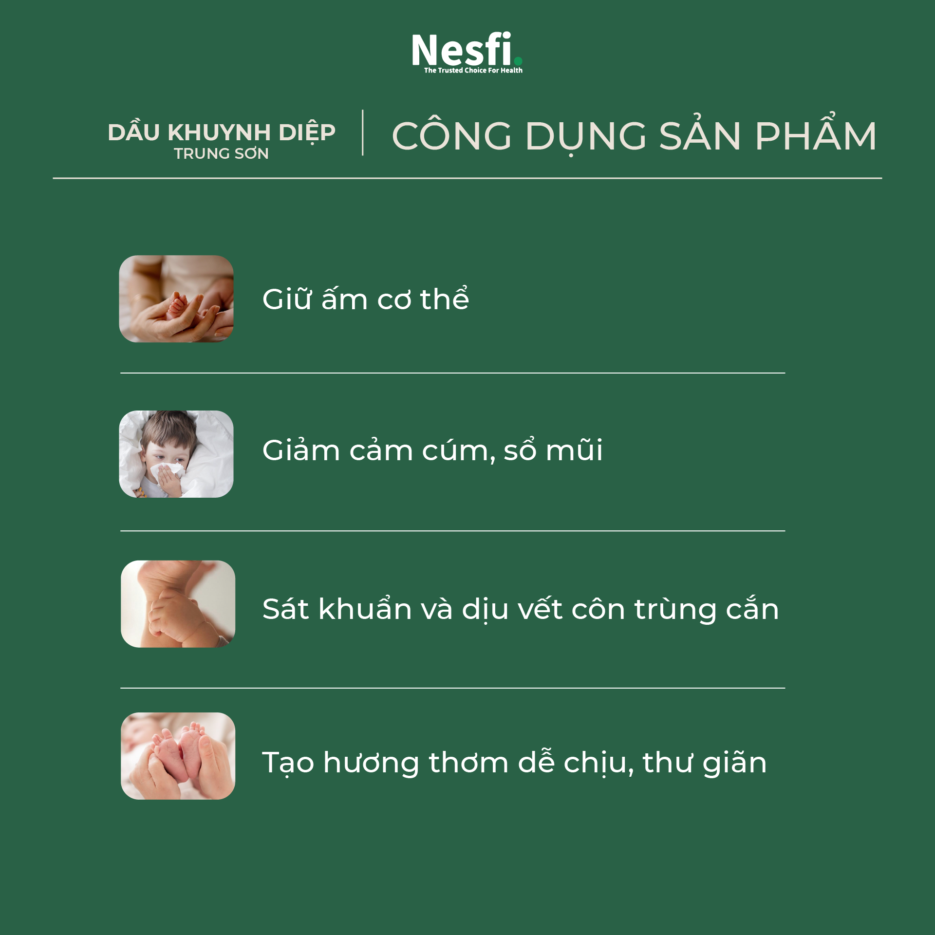 Dầu khuynh diệp Trung Sơn chai 30ml (Hỗ trợ giảm cảm cúm, sổ mũi, đau đầu, côn trùng cắn, buồn nôn)
