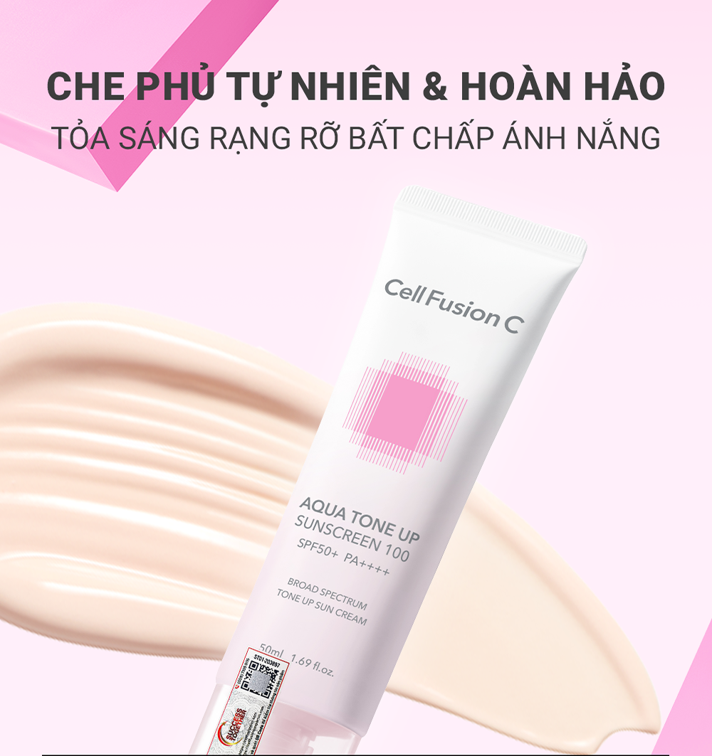 Kem Chống Nắng Nâng Tone Căng Bóng Cấp Ẩm Cho Mọi Loại Da Cell Fusion C Aqua Tone Up Suncreen 100 SPF 50+ PA++++ 50ml - 5