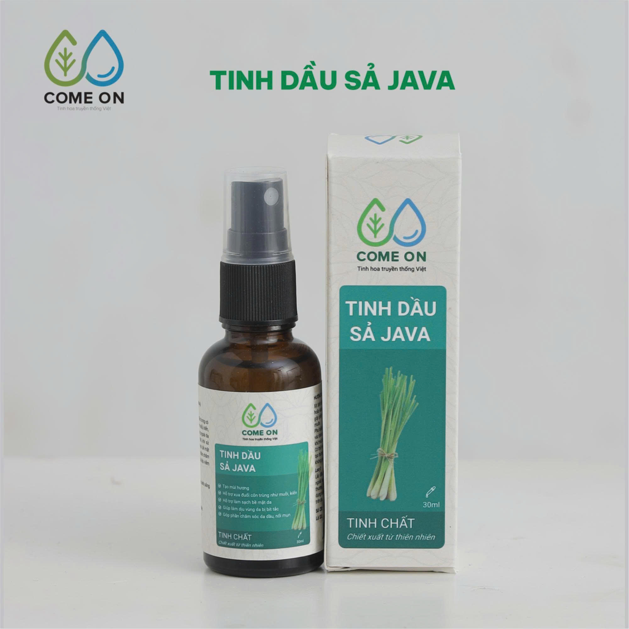 Tinh dầu sả Java đuổi muỗi, khử mùi, làm sạch da 30ml