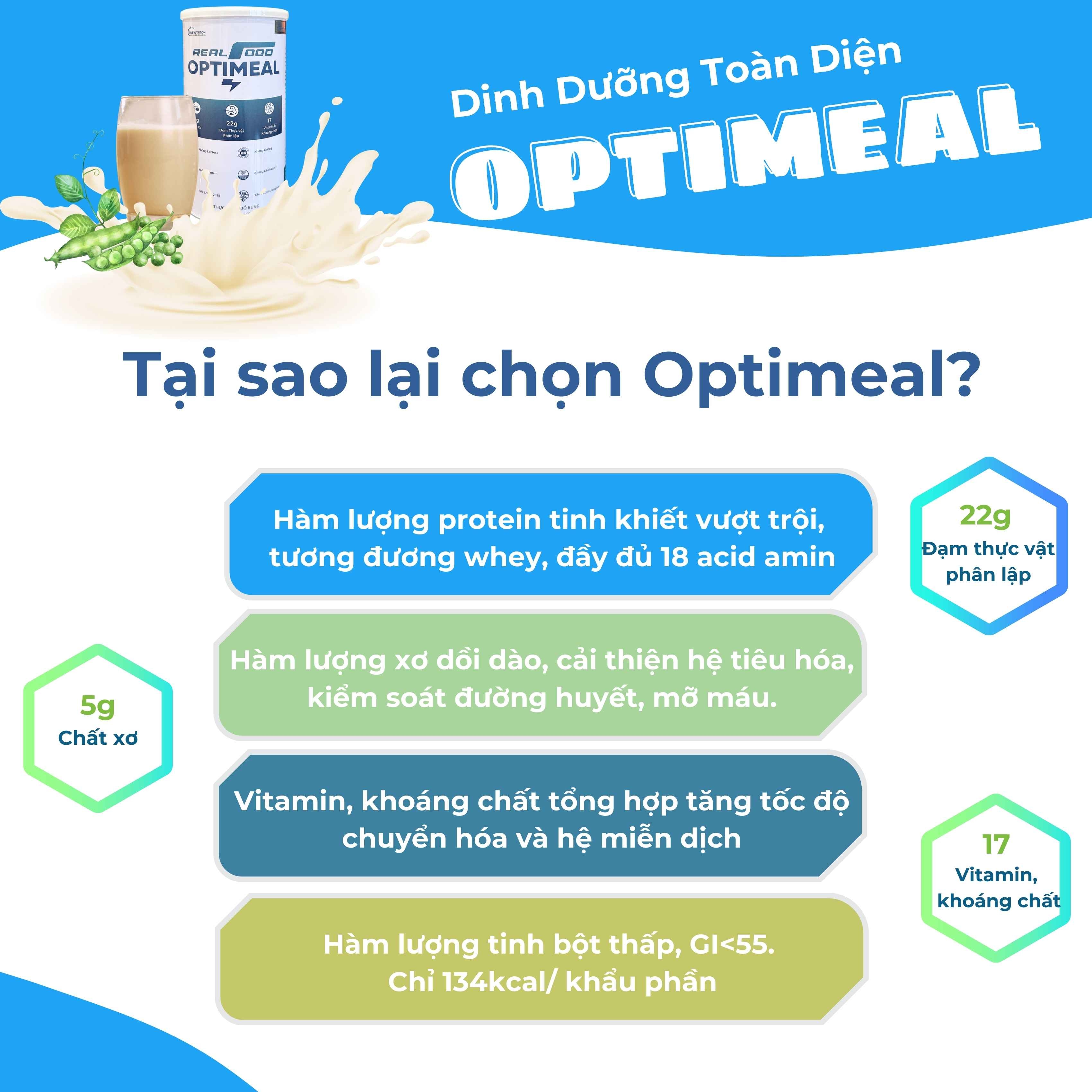 Đạm thực vật Optimeal hộp 7 gói x 20g - 3