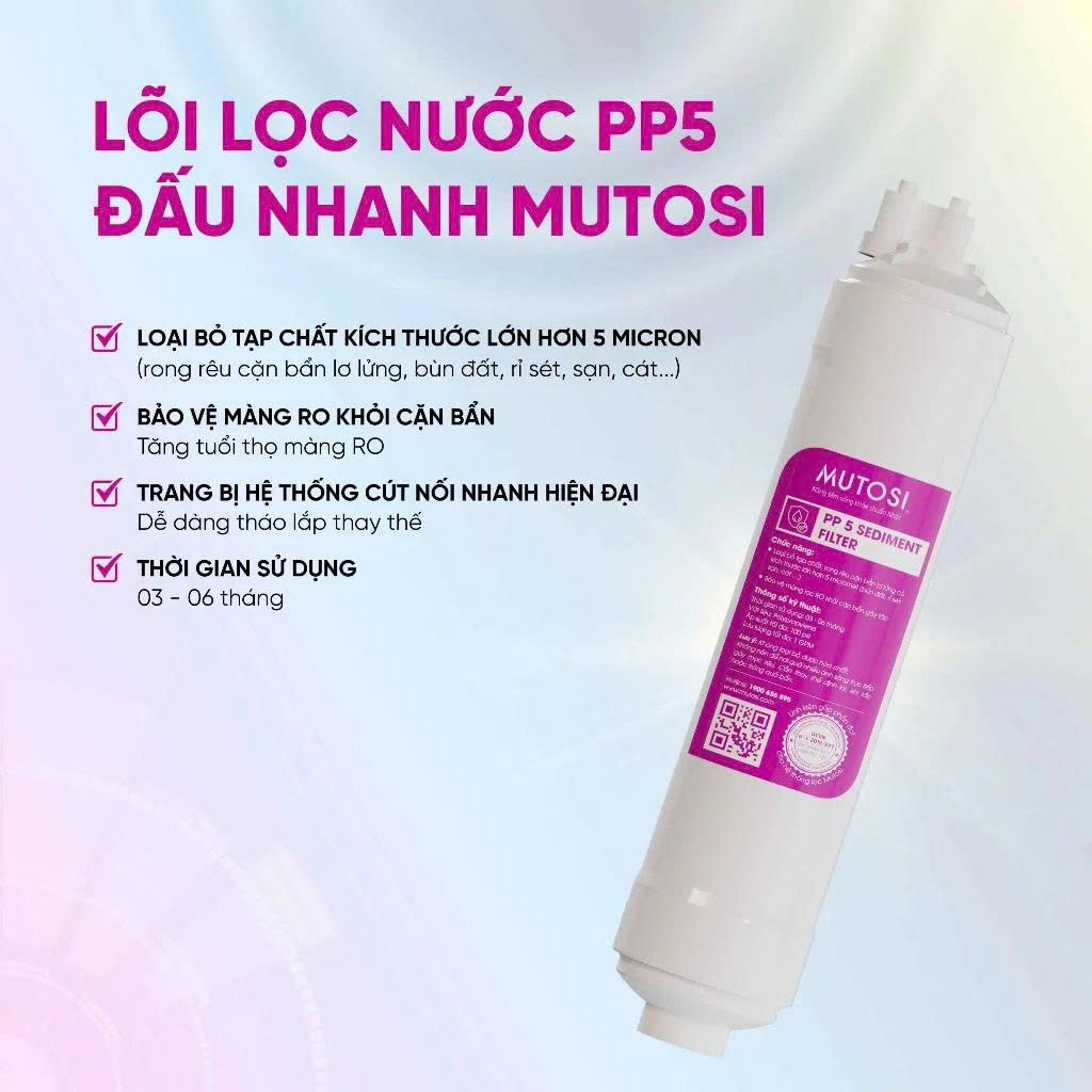 Lõi lọc số 1 PP5 micron 10" đấu nhanh - Phân phối chính hãng
