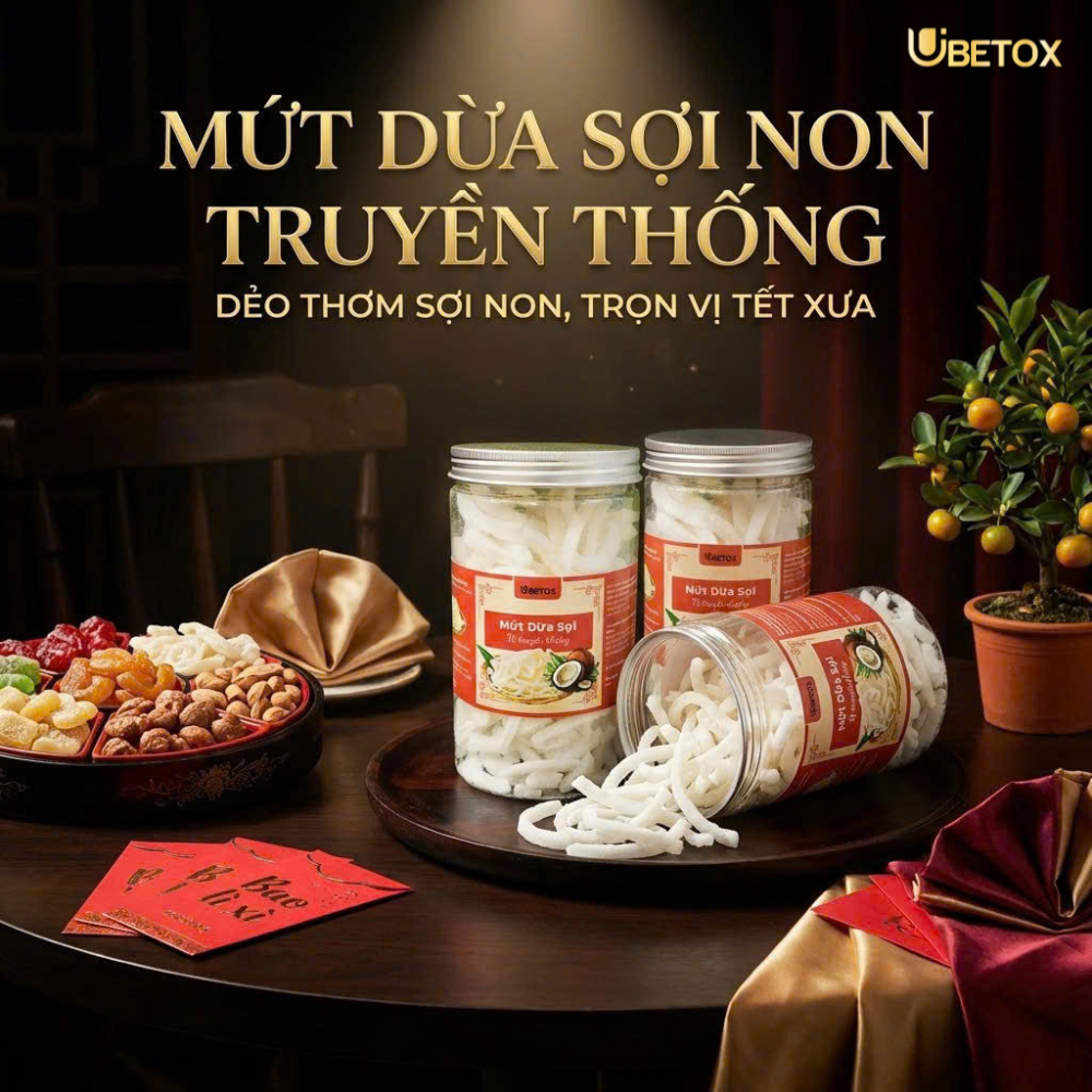 Mứt Dừa Non Truyền Thống - Hũ pet, 350gr - Phân phối chính hãng