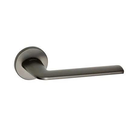 Bộ khóa tay nắm gạt DIY Hafele, Set A - Cửa chính - Đồng bóng 499.63.603