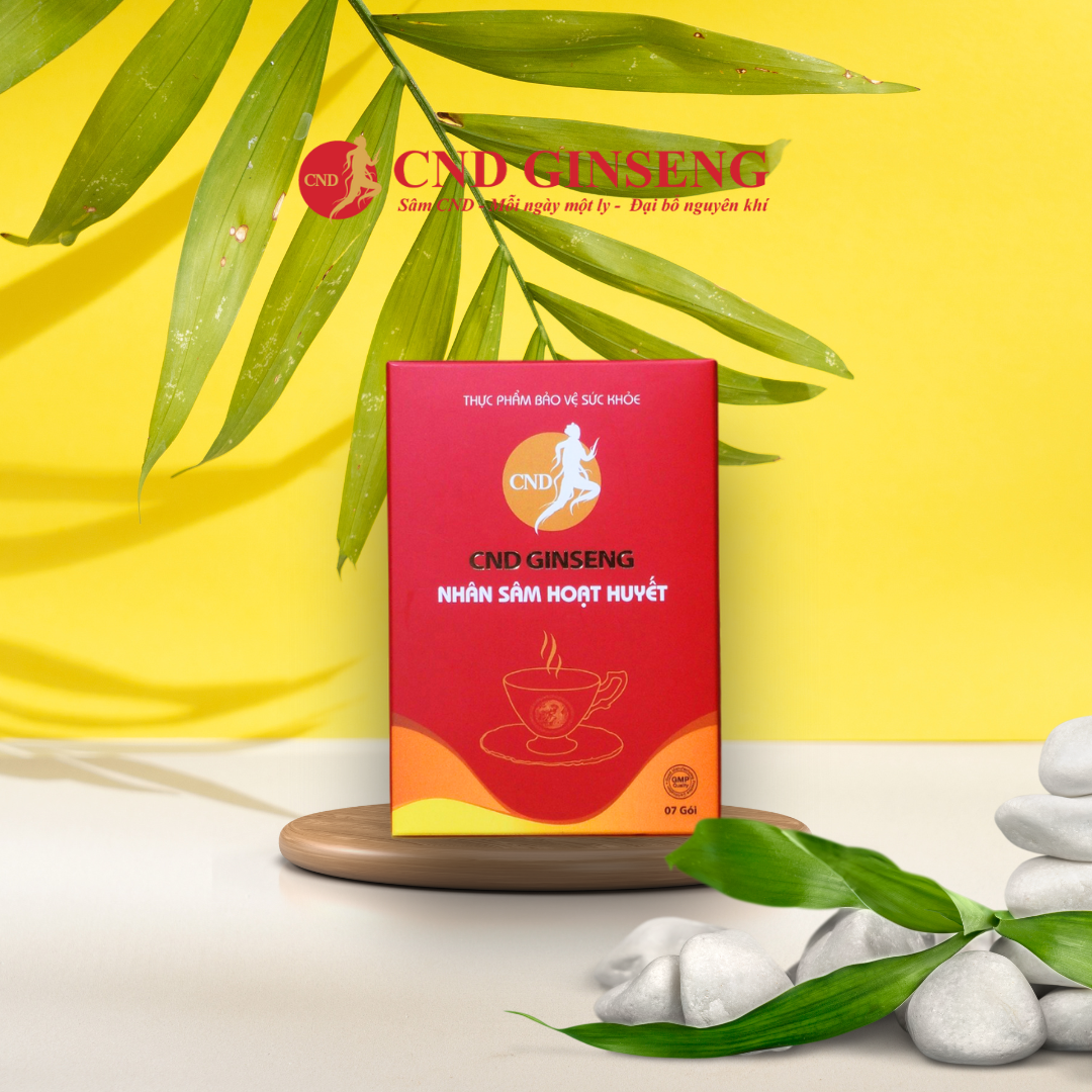 Sâm CND Ginseng Hoạt Huyết - Hỗ trợ tuần hoàn não, giảm đau đầu, chóng mặt - 7 gói