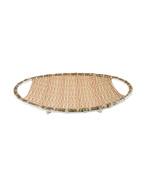 Dĩa mây tre đan oval có tay cầm Size 25.4_JM181002_378159