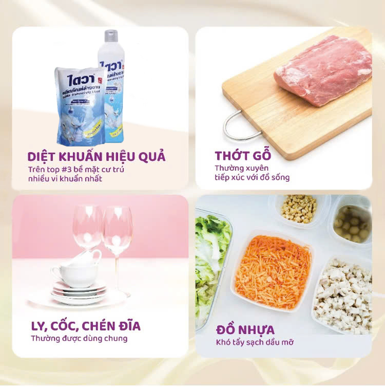 Nước rửa chén bát đậm đặc không mùi Daiwa - 4