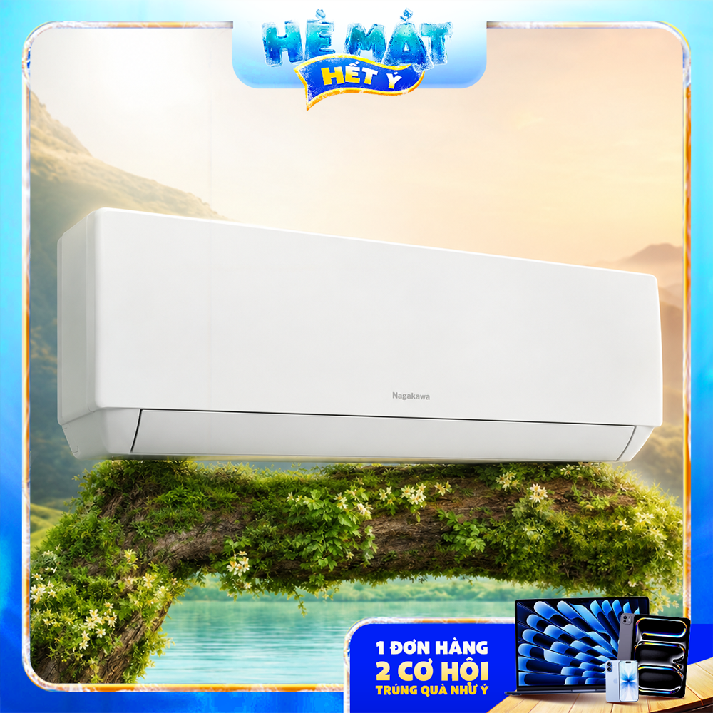 Máy lạnh Nagakawa Inverter 1 chiều 1.5 HP NIS-C12R2T28 12000BTU - Phân phối chính hãng
