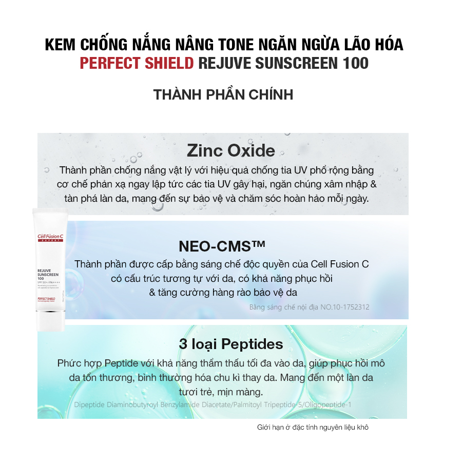 Kem Chống Nắng Bảo Vệ, Tái Tạo Da Cell Fusion C Expert Rejuve Sunscreen 100 SPF50+/ PA++++ 50ML