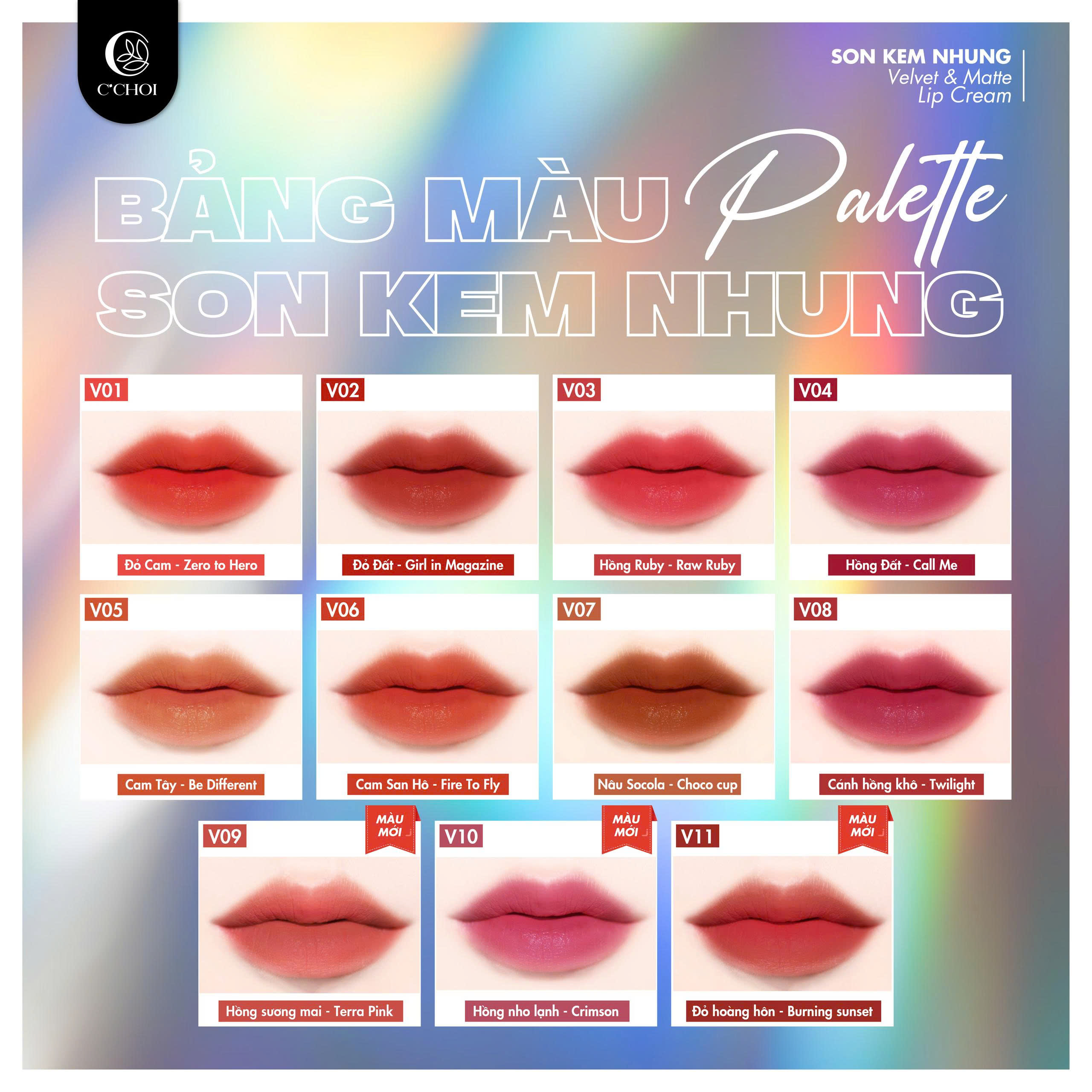 Son kem nhung C’Choi - Velvet & Matte Lip Cream