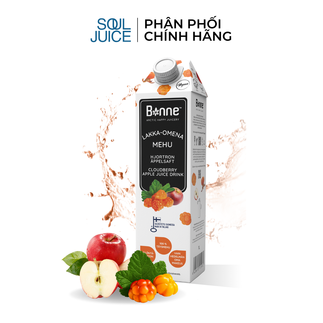 Nước ép cao cấp quả dâu mây mix táo BONNE 1 lít - Phân phối chính hãng