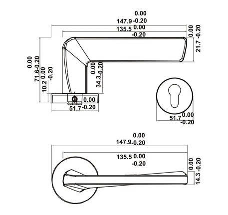 Bộ khóa tay nắm gạt DIY Hafele, Set D - Cửa chính - Đồng bóng 499.63.627