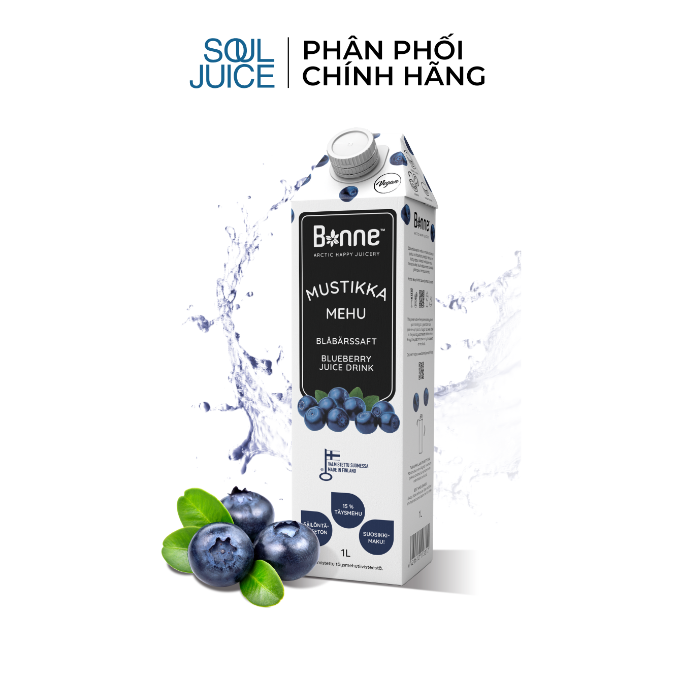 Nước ép quả việt quất rừng BONNE 1 lít - Phân phối chính hãng