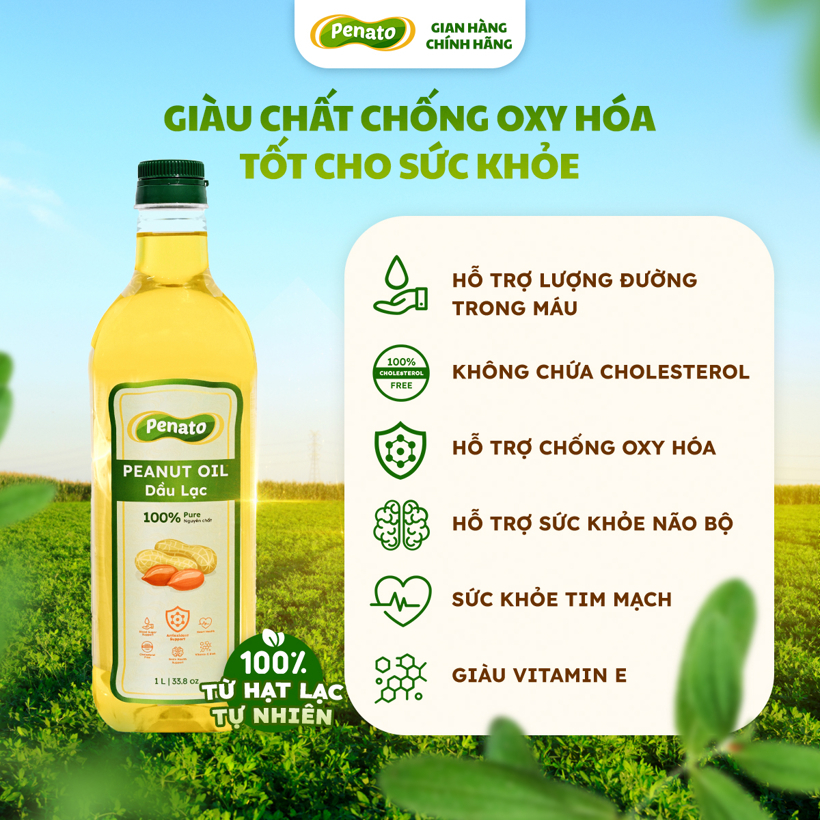 Dầu lạc PENATO (chai 1000ml) - Phân phối chính hãng