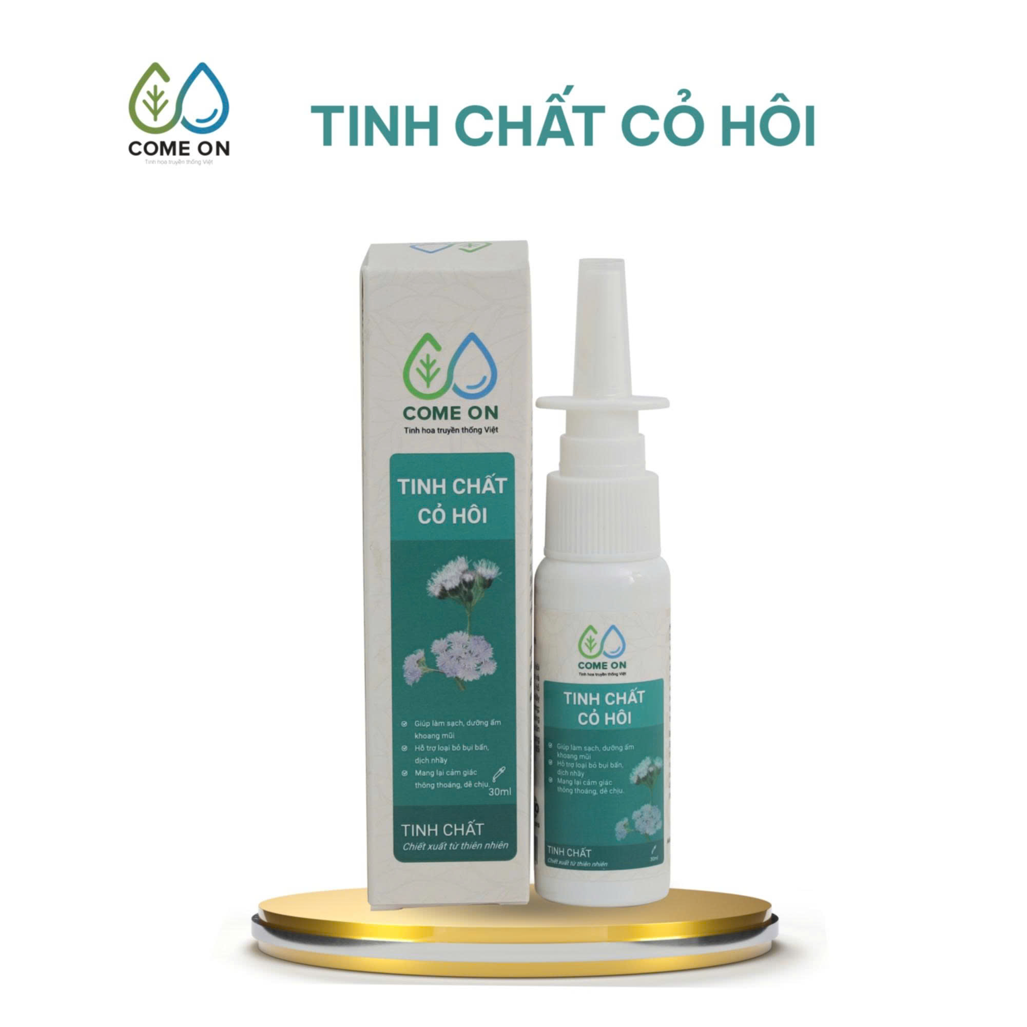 Tinh chất cỏ hôi COME ON làm sạch và dưỡng ẩm khoang mũi 30ml - Phân phối chính hãng