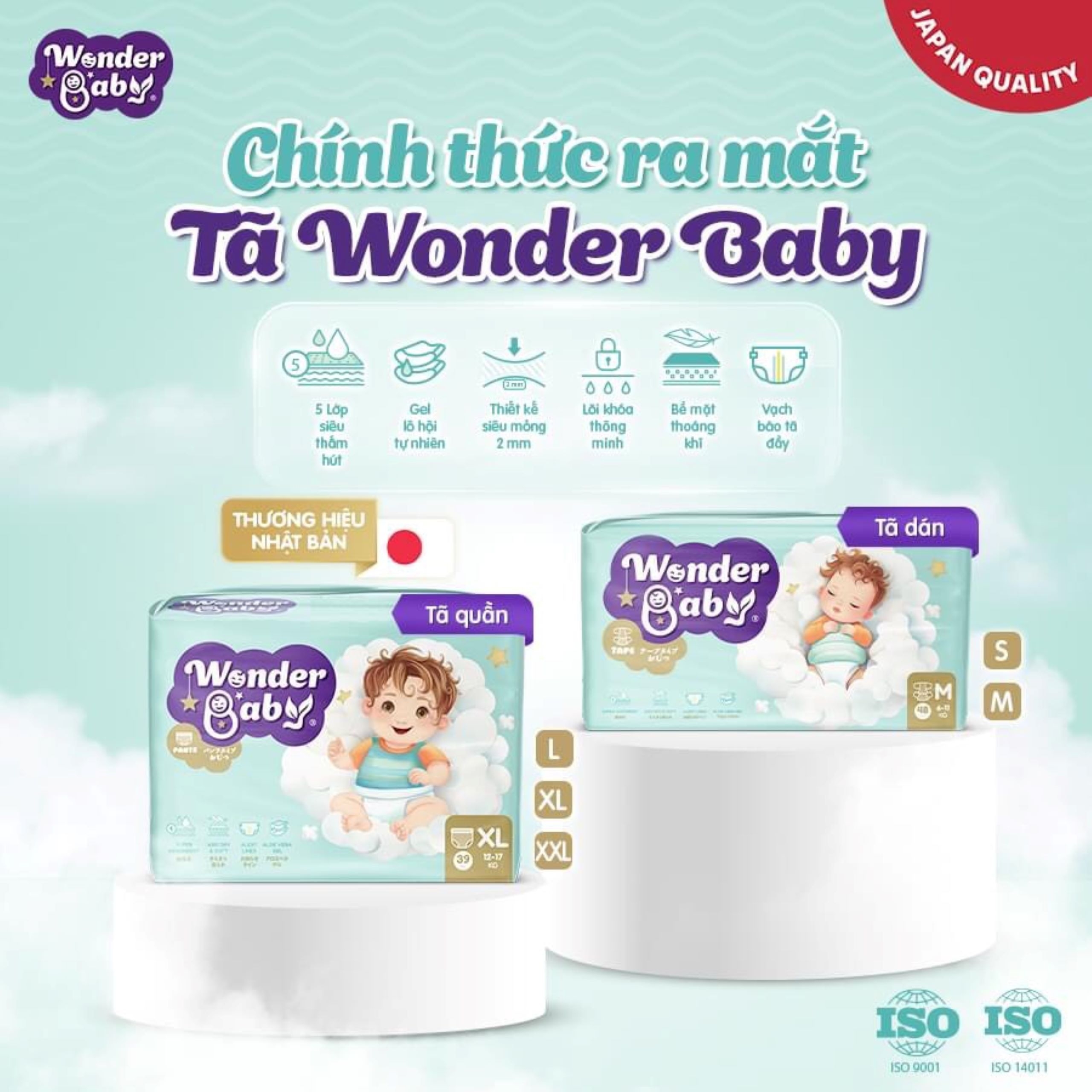 Tã quần Wonder Baby - Size XXL (36 miếng)