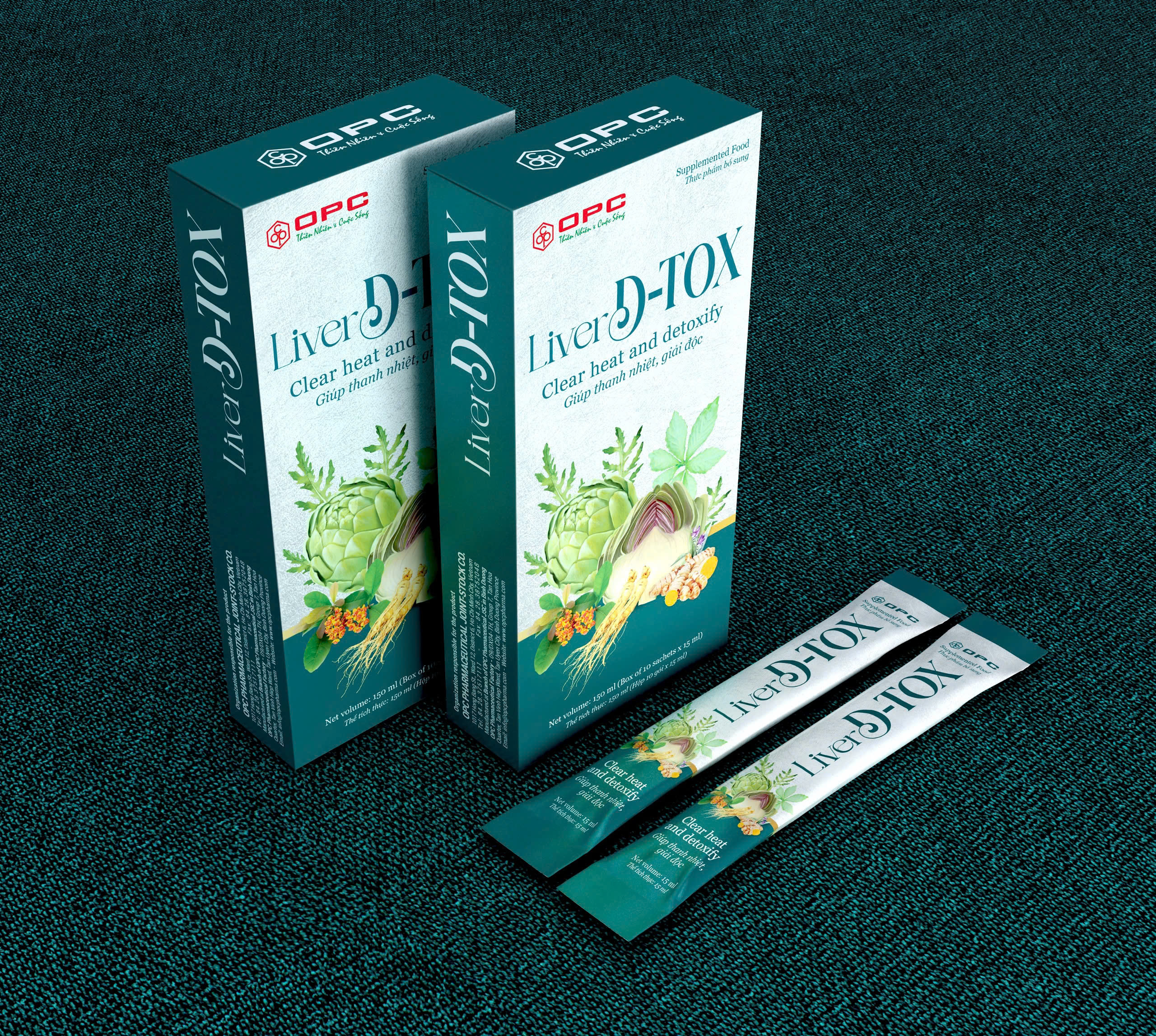 Liver D Tox – Giúp thanh nhiệt, giải độc cơ thể (Hộp 10 gói x 15ml) - Phân phối chính hãng