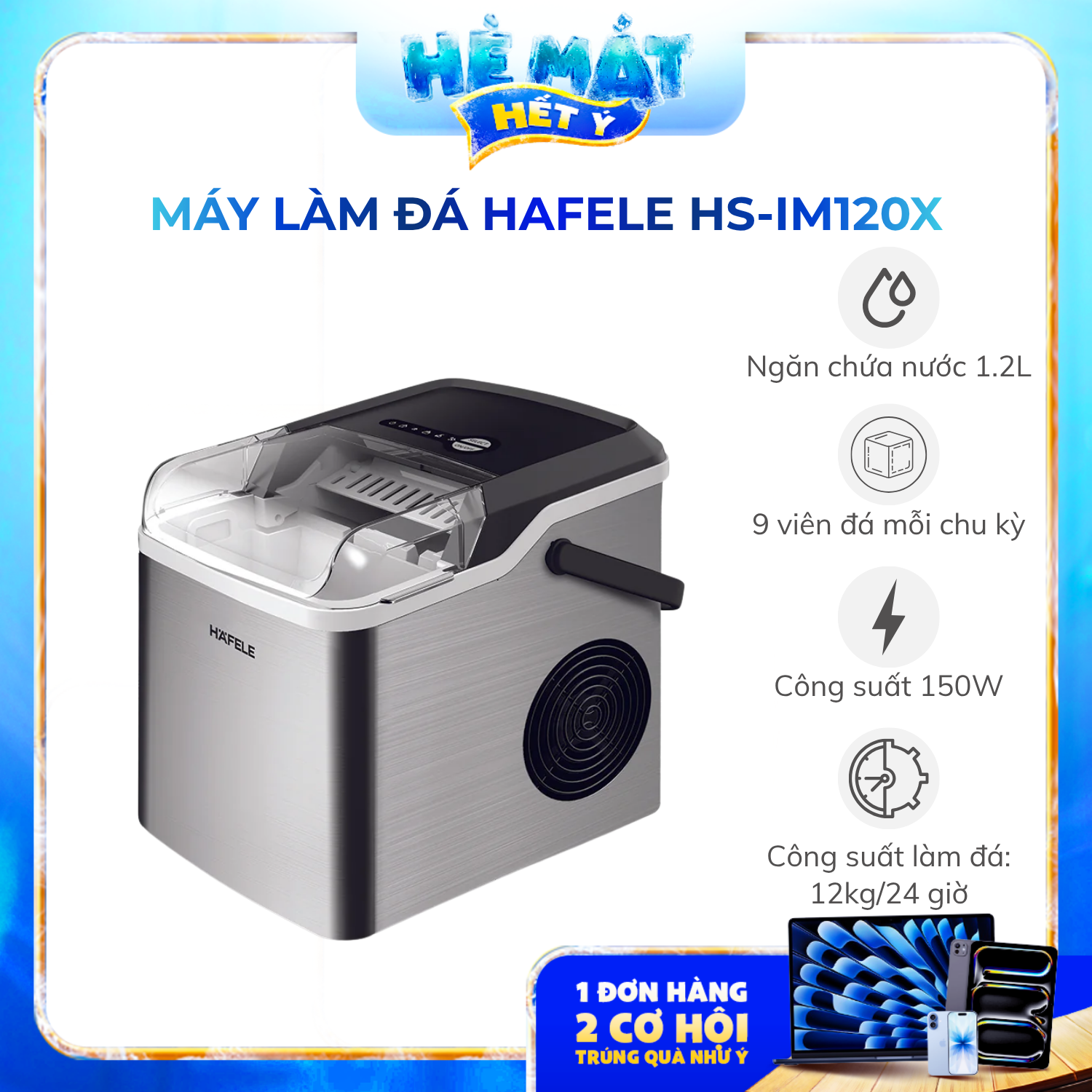 Máy làm đá Hafele HS-IM120X 535.44.165 - Phân phối chính hãng