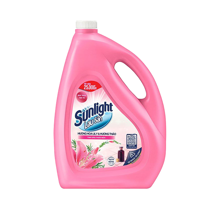 Nước lau sàn Sunlight hương hoa lily can 3.6kg