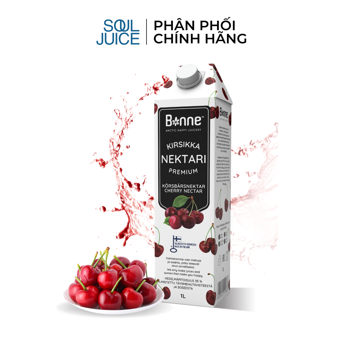 Nước ép quả cherry BONNE 1 lít - Phân phối chính hãng