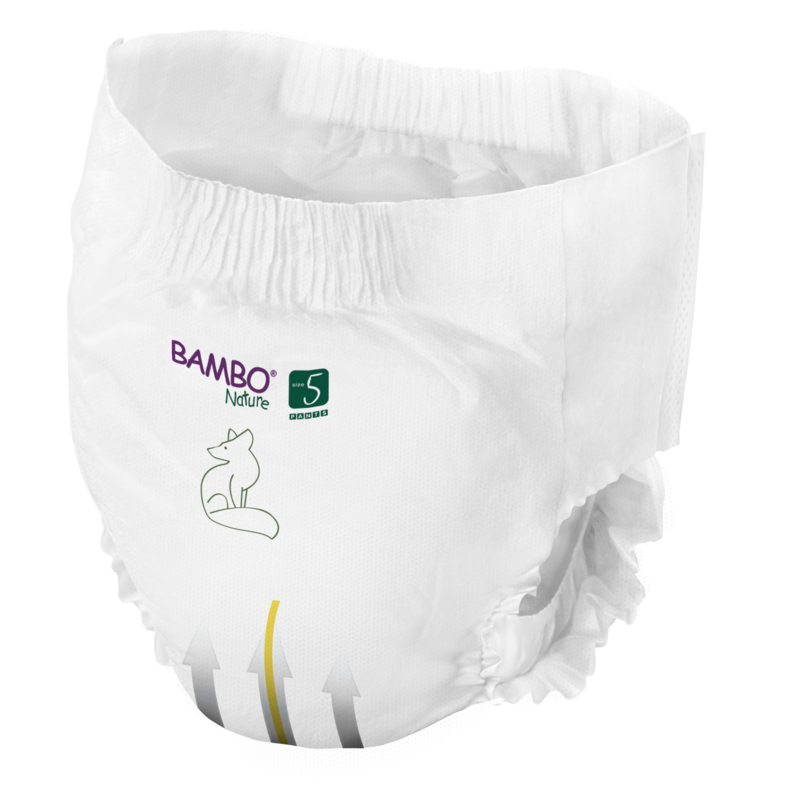 Tã Quần trẻ em số 5- Bambo Nature size 5, Từ 11-17kg, 19 miếng/gói, bao bì màu xanh