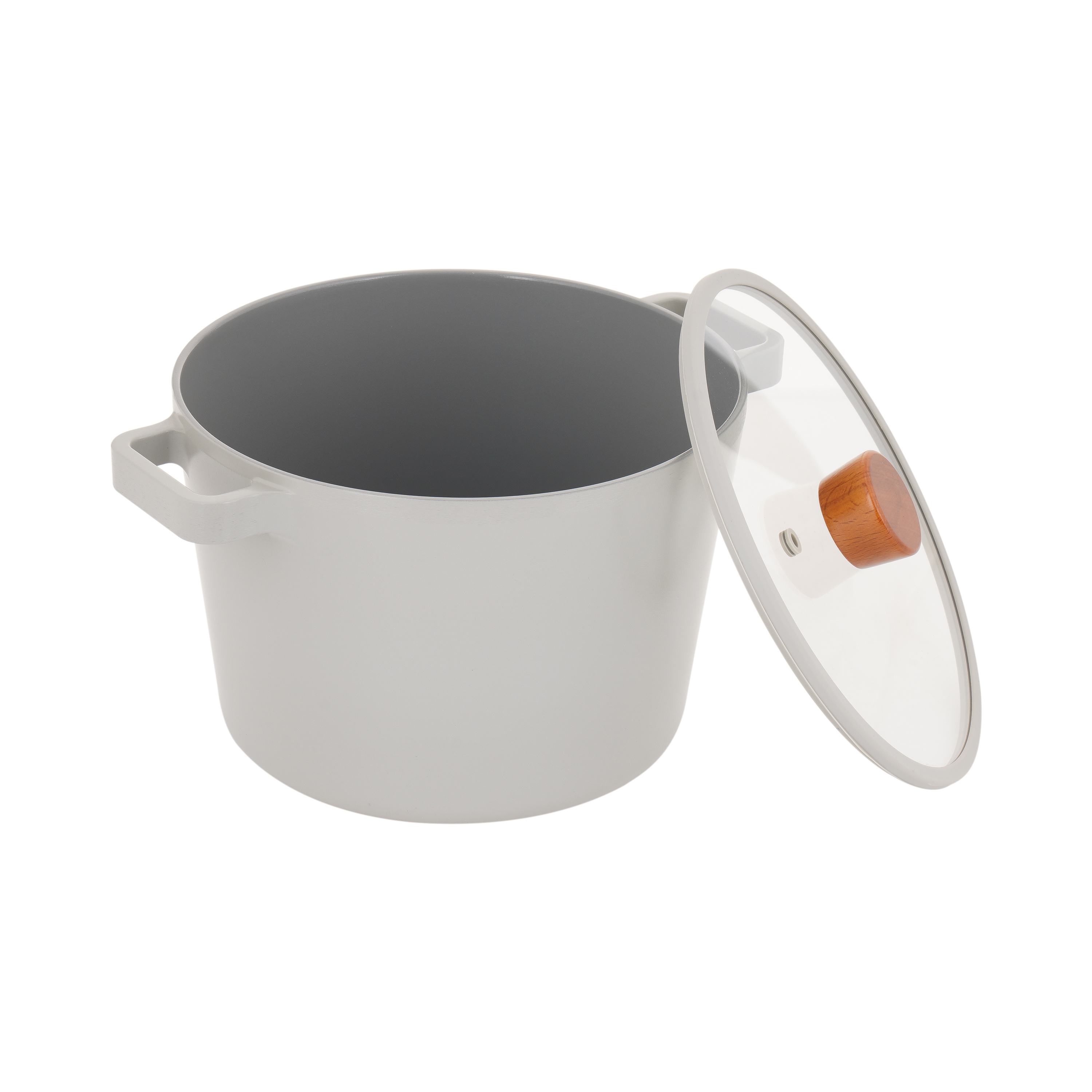 Nồi Hàn Quốc sâu lòng FIKA Reserve 22cm, đáy từ toàn bộ, nắp kính, màu xanh xám_365133
