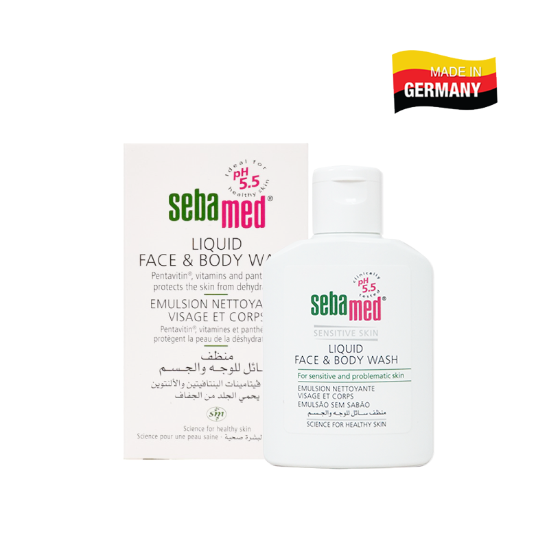 Sữa rửa mặt & tắm toàn thân cho da nhạy cảm Sebamed pH5.5 50ml - Phân phối chính hãng