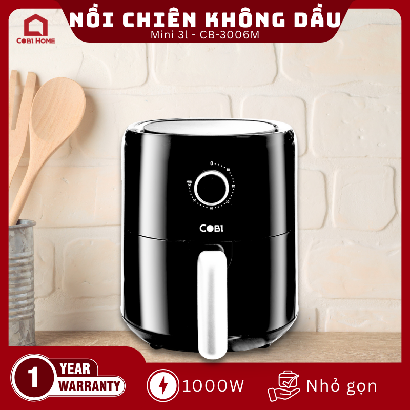 Nồi chiên không dầu mini 3L COBI – Thiết kế nhỏ gọn, dễ dùng, tiện lợi nhà bếp_355040 - Phân phối chính hãng