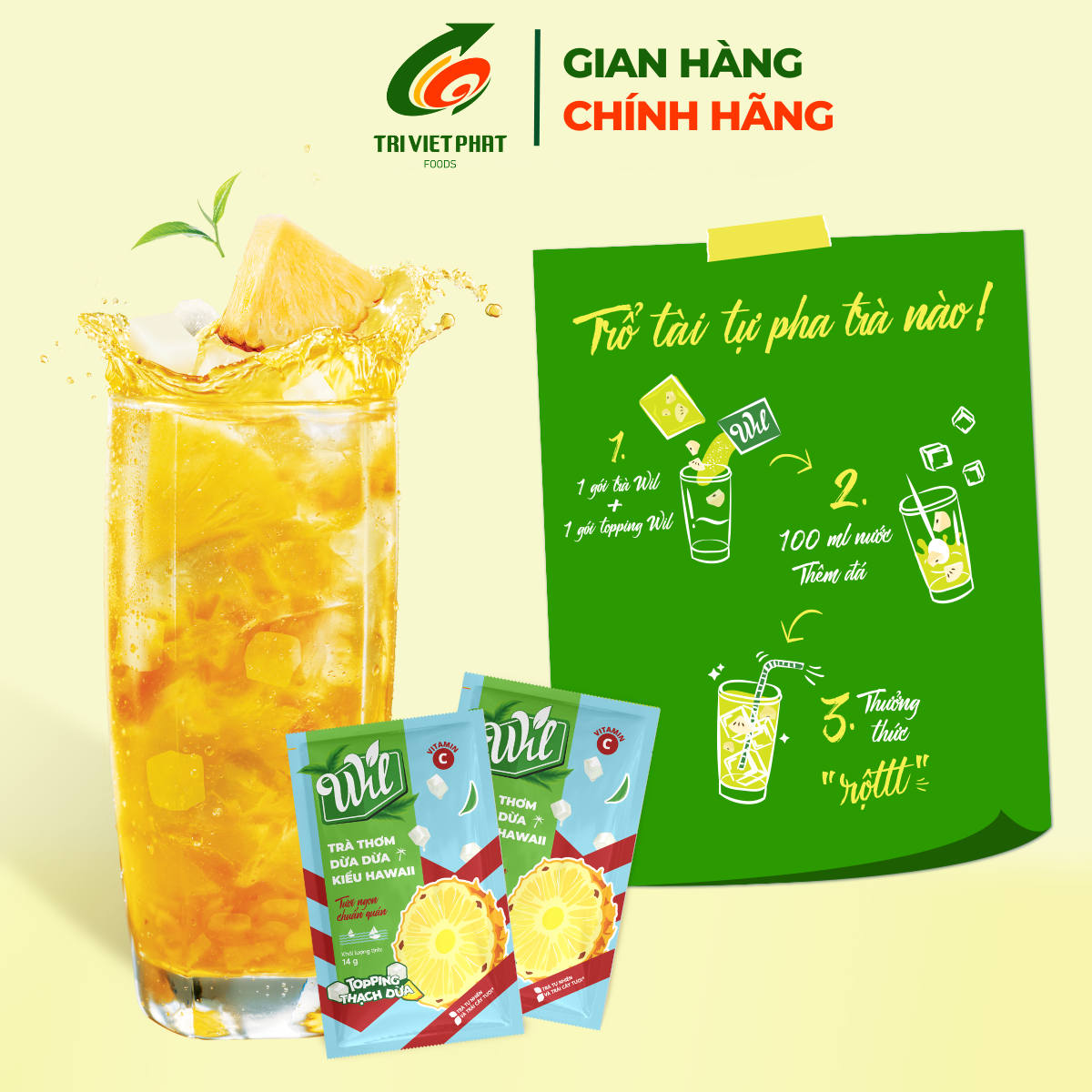 Trà thơm dừa dừa kiểu Hawaii 220g