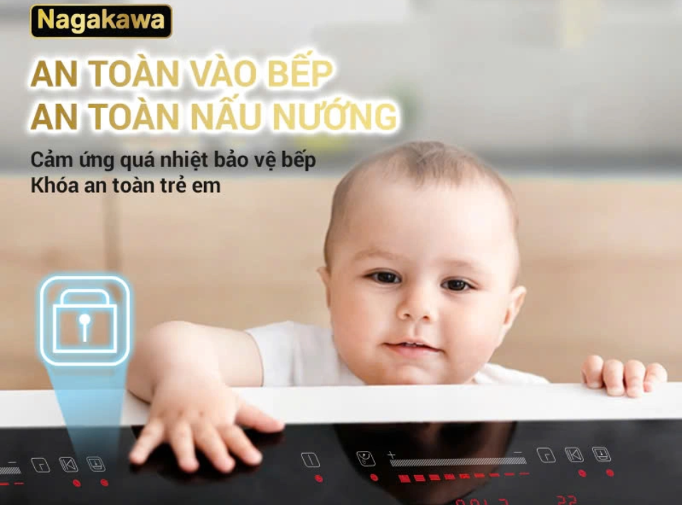 Bếp điện từ đôi Nagakawa NDI9191