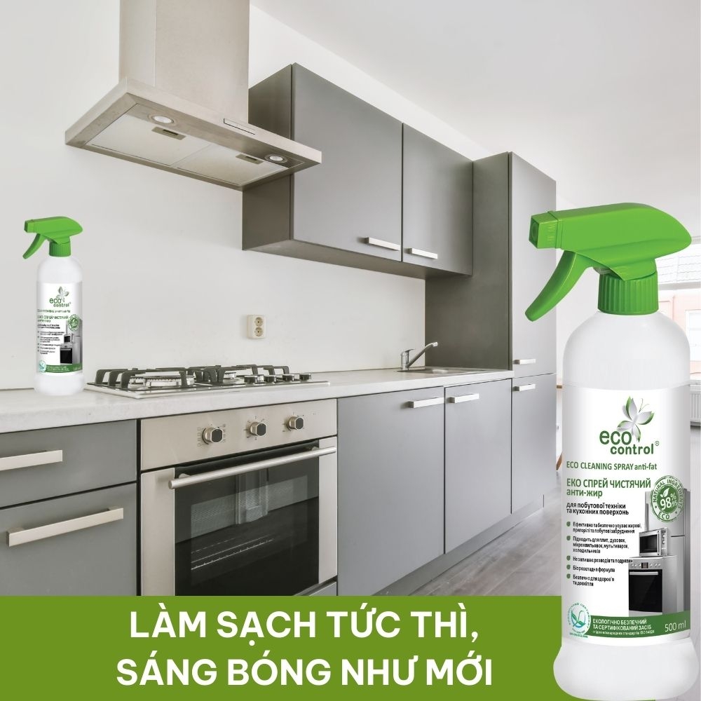 Nước làm sạch dầu mỡ cho thiết bị gia dụng và bề mặt bếp Eco Control (500ml)