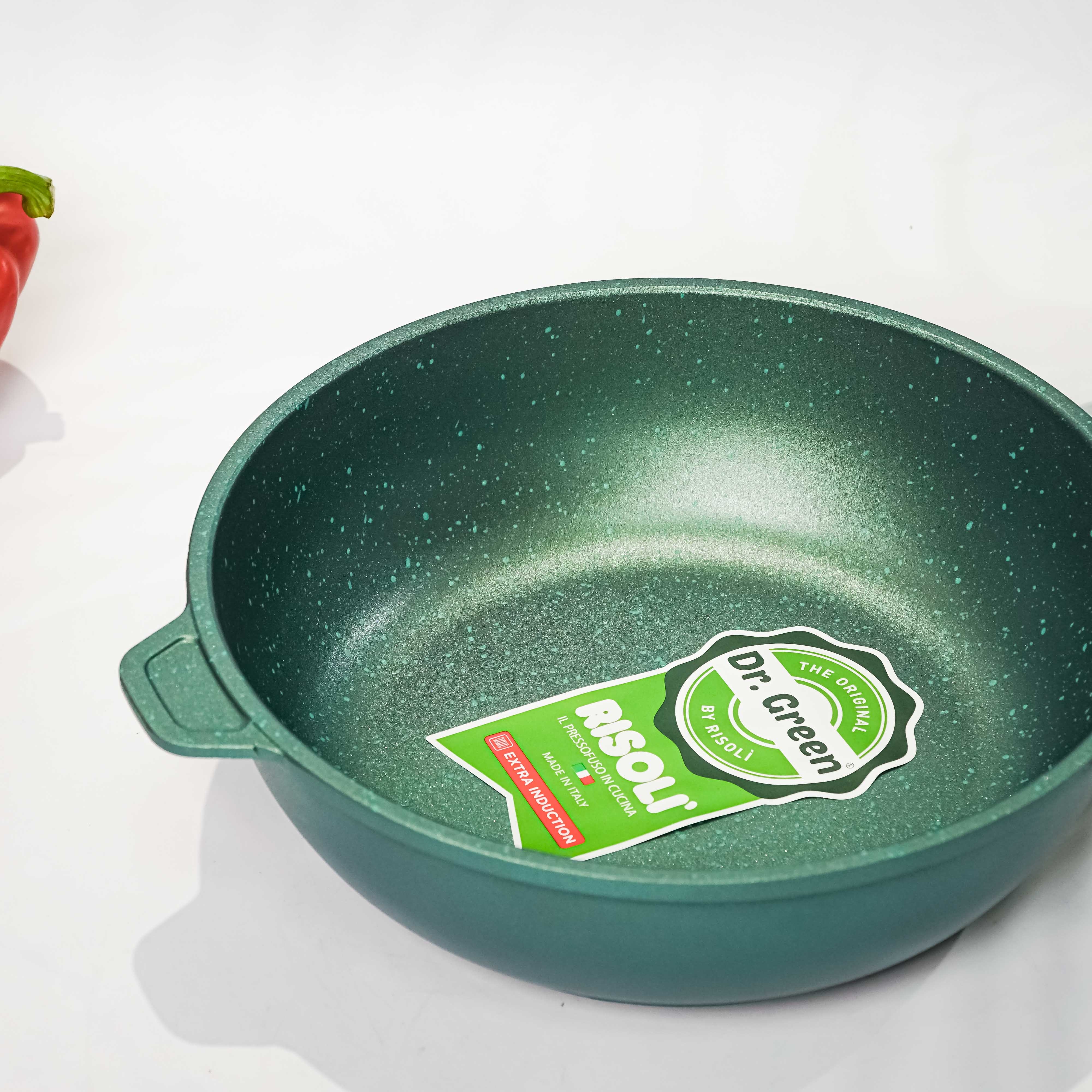 CHẢO CAO CẤP RISOLI CÓ NẮP ĐÁY TỪ DR.GREEN - Model: Risoli-00105DRIN/24