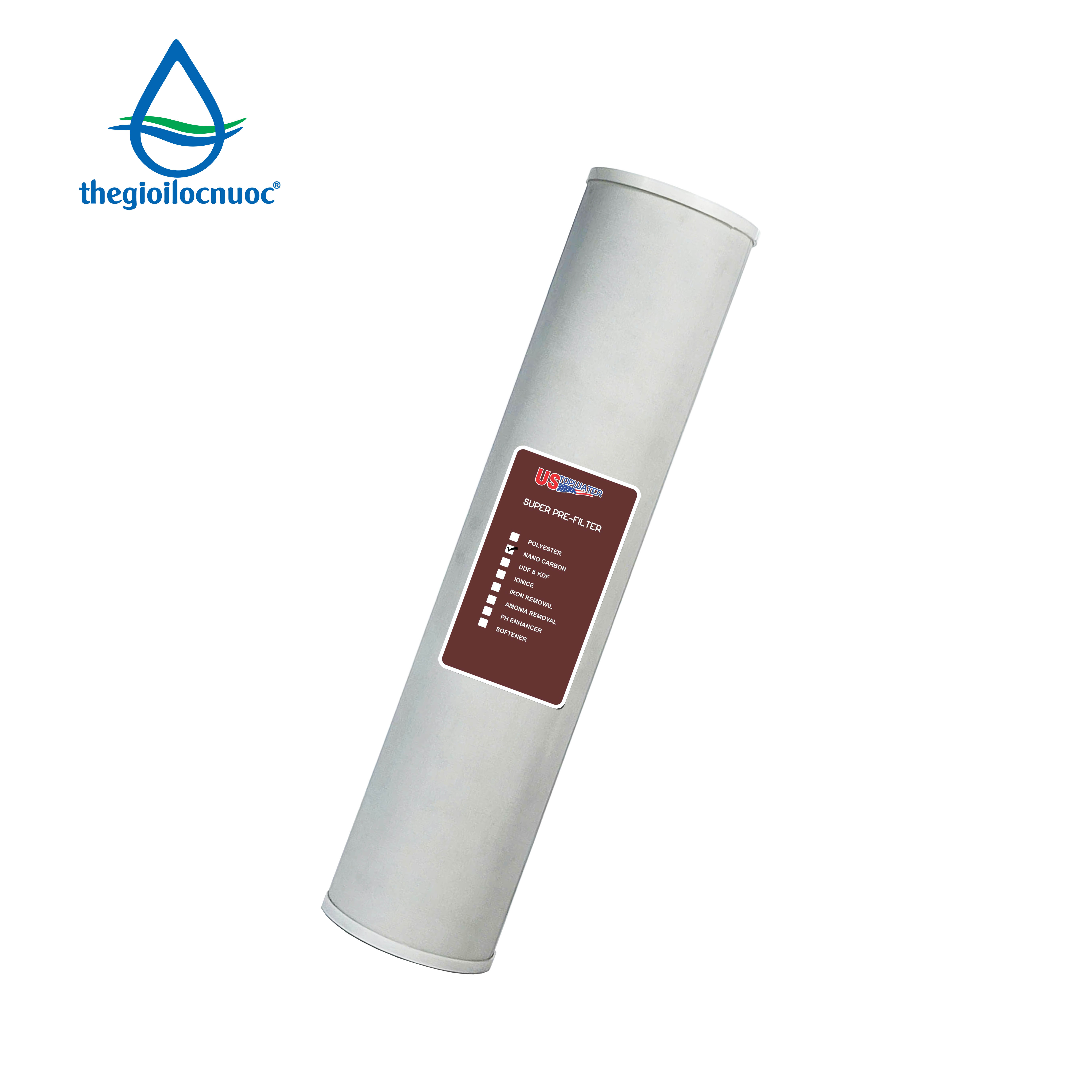 Lõi lọc Nano Carbon 3-in-1 20" béo Hydronix, model: F-SDP-4520