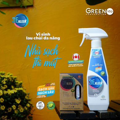Bộ vi sinh lau chùi đa năng 3E Kleen (01 chai 500ml + 03 ống 5ml) - 4