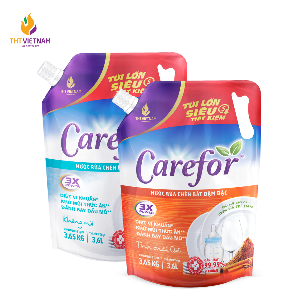 Nước rửa chén bát Carefor 3600ml - Phân phối chính hãng Droppii Store