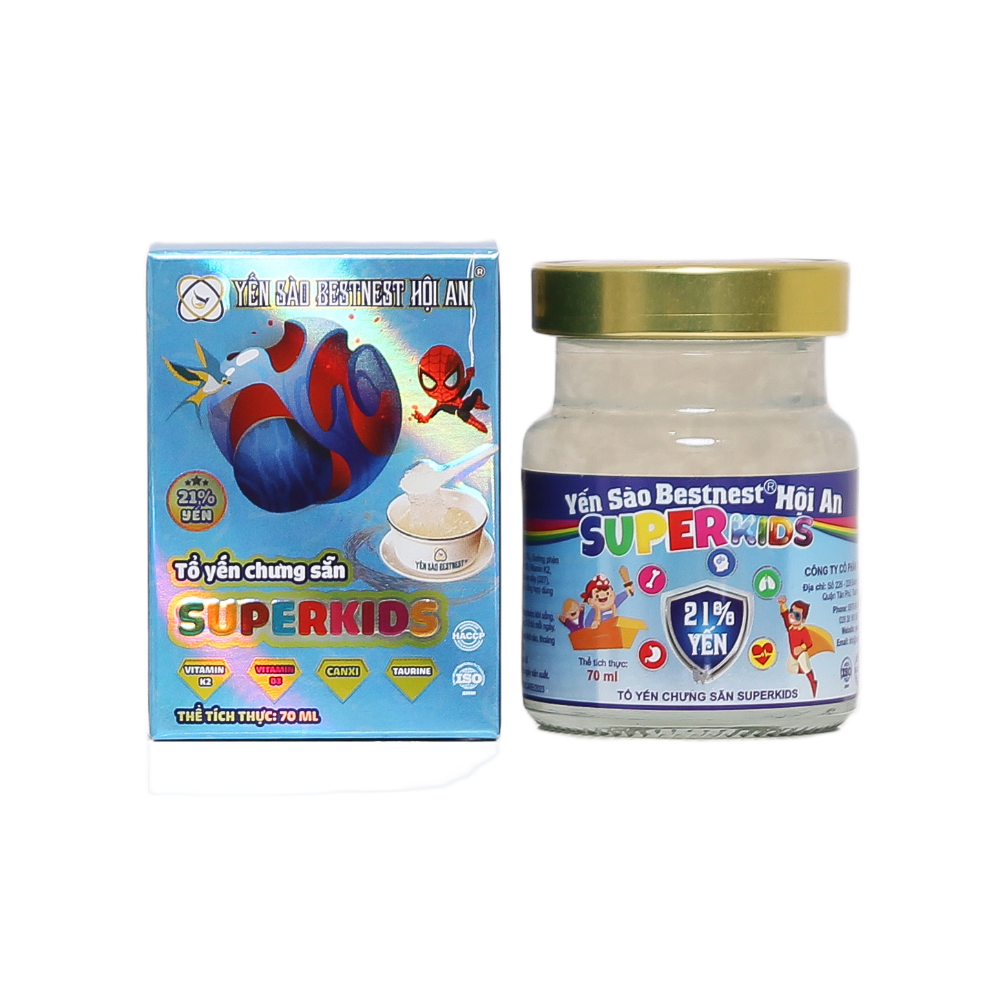 Hộp 1 hũ Yến Sào BESTNEST HỘI AN 21% Superkids - Phân phối chính hãng
