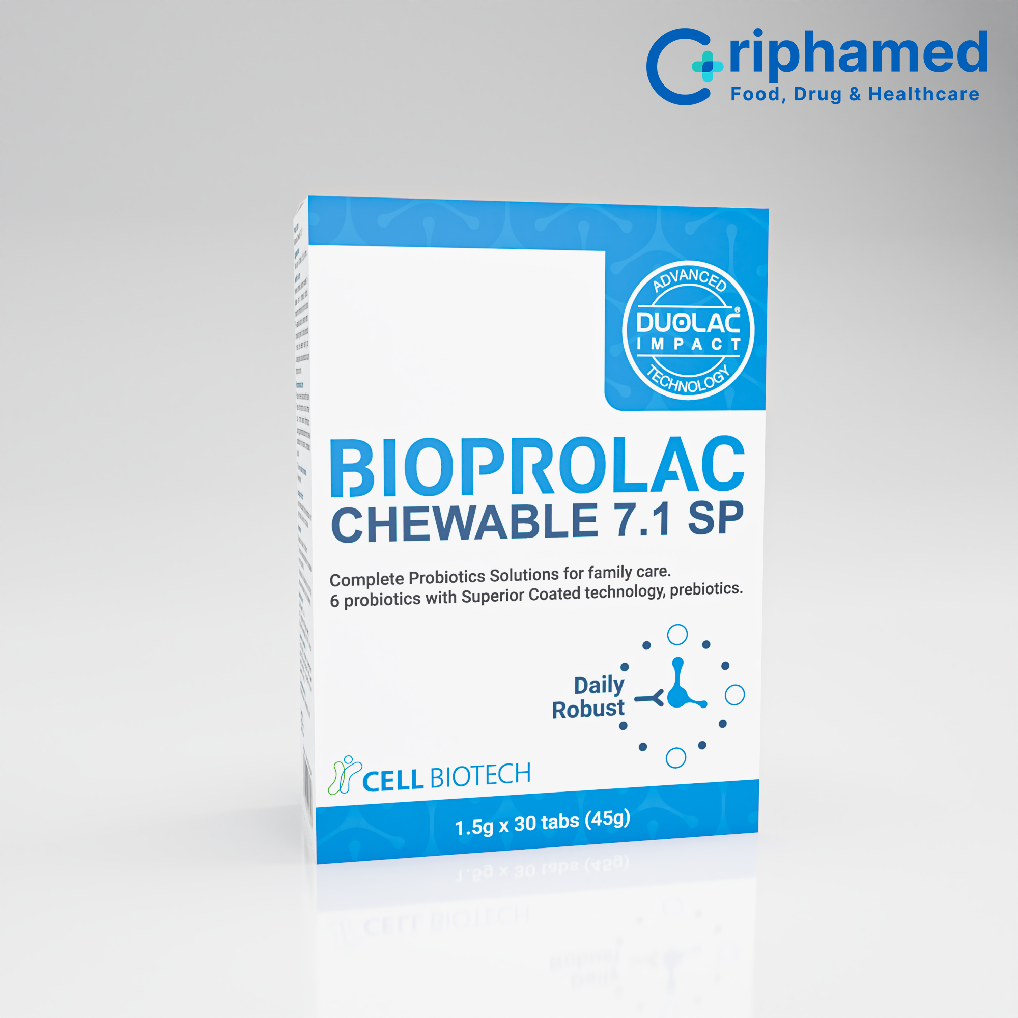 Viên nhai bổ sung lợi khuẩn Bioprolac chewable 7.1 SP (Hộp 30 viên)