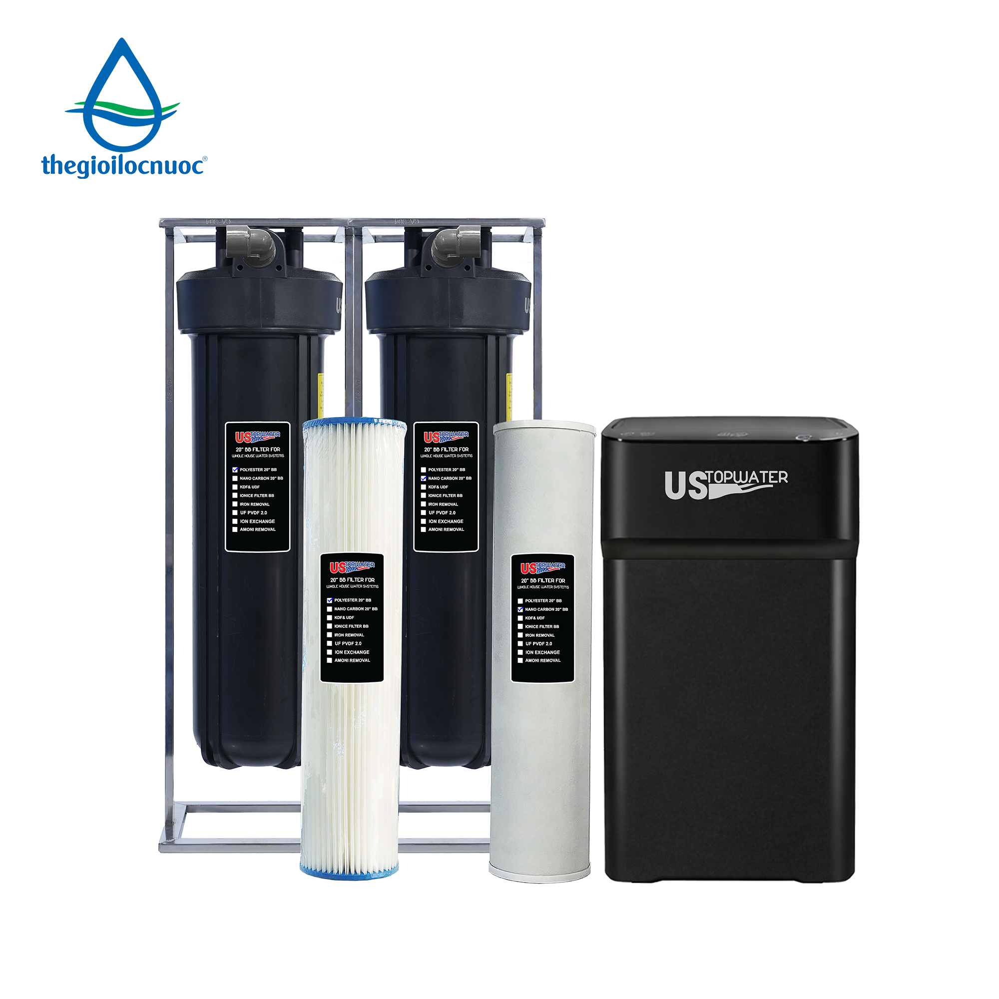 Combo lọc tổng CLO-AS + làm mềm nước US-UA1