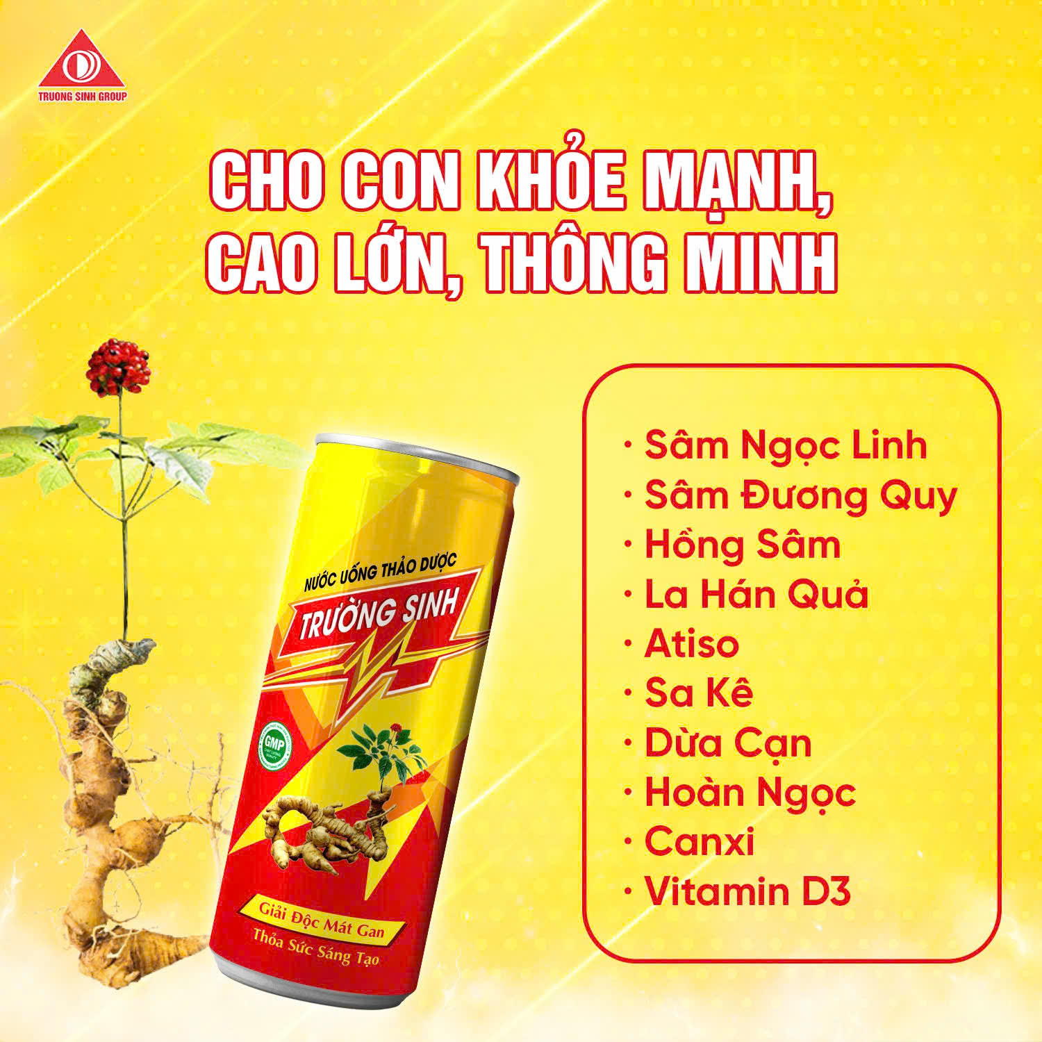 Nước uống thảo dược Trường Sinh thùng 24 lon - 4