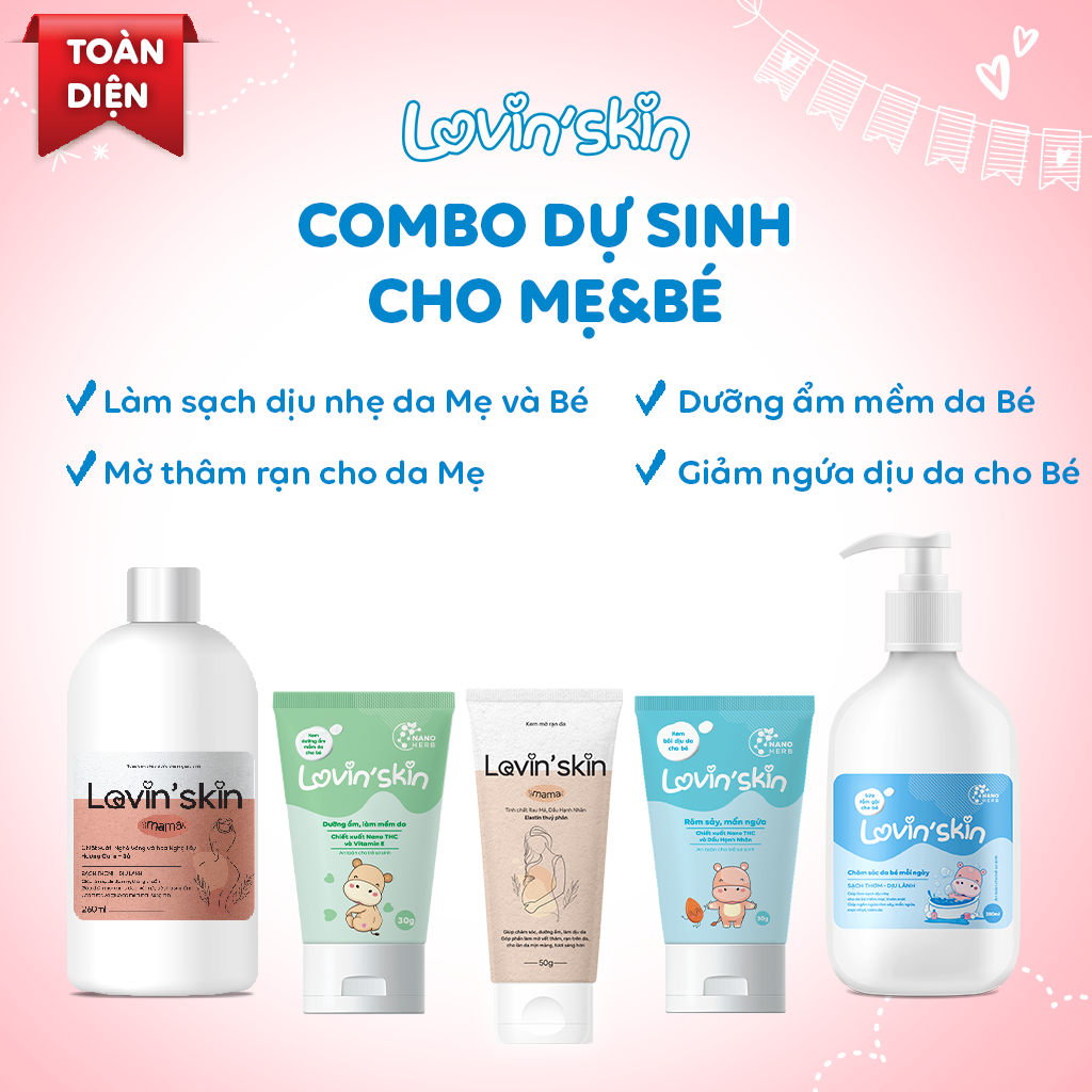 Combo dự sinh toàn diện cho mẹ & bé Lovin'Skin