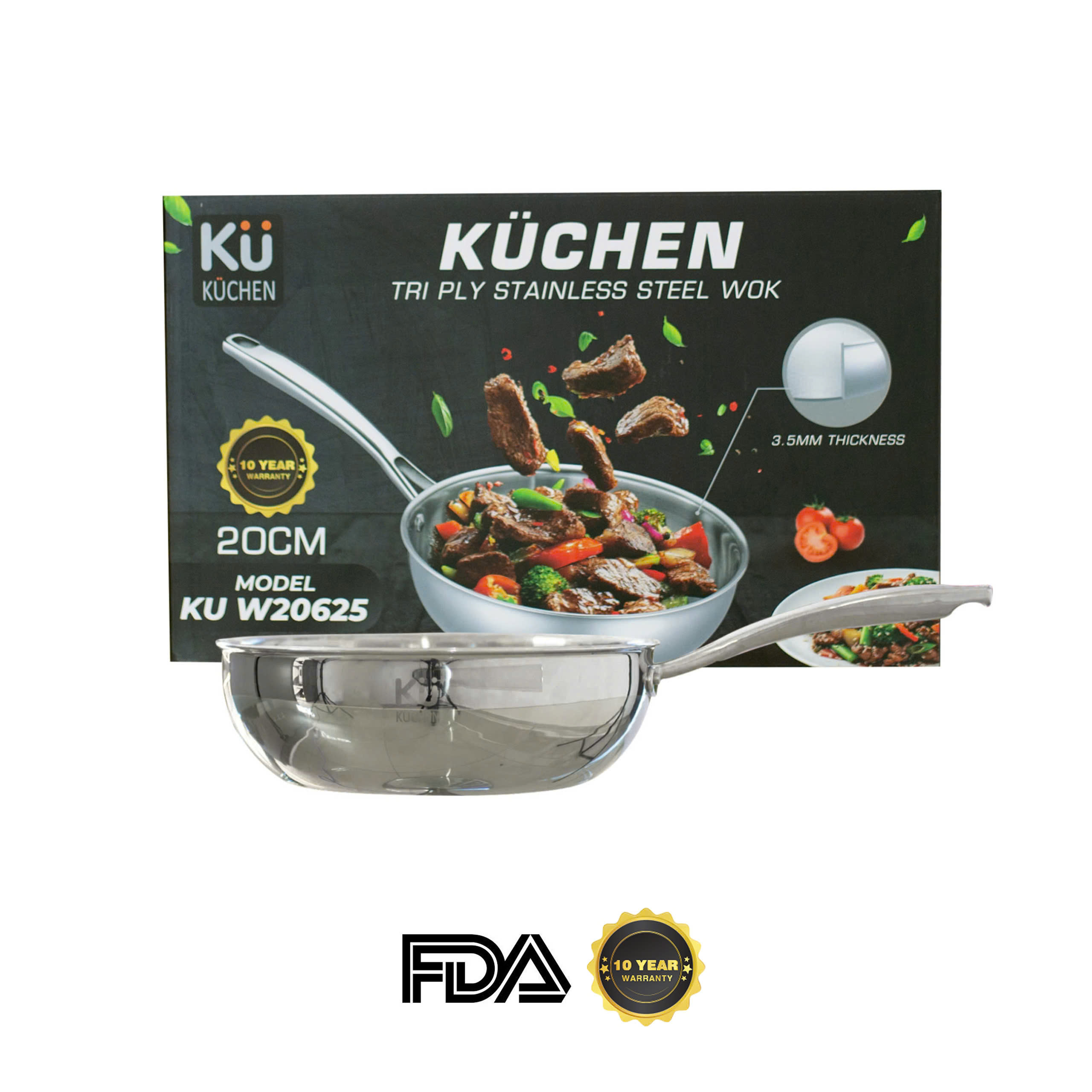 Chảo Inox Kuchen Triply KU W20625 - Phân phối chính hãng