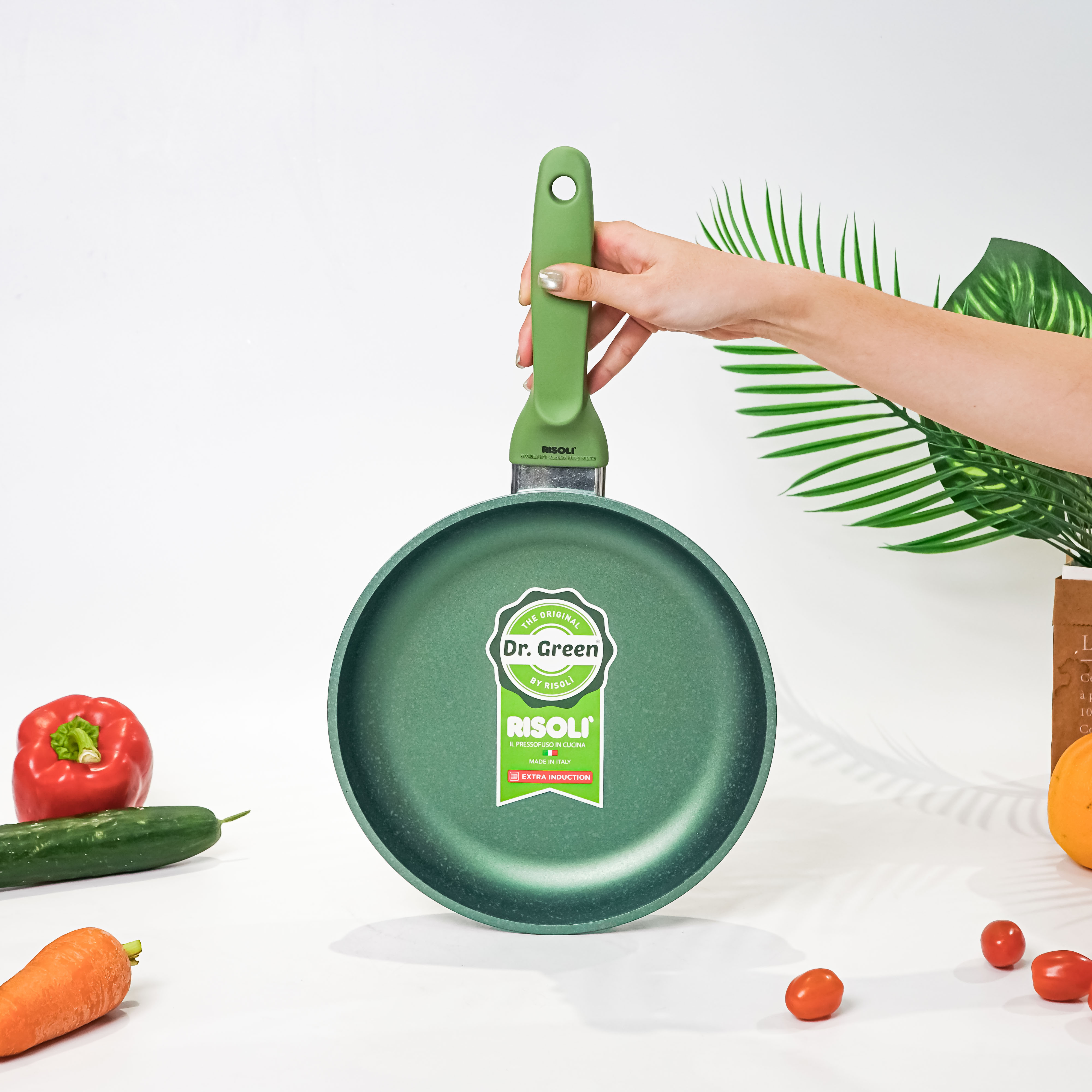 CHẢO CHỐNG DÍNH DR.GREEN® EXTRA INDUCTION - Model: CHAORisoli-00103DRIN/24