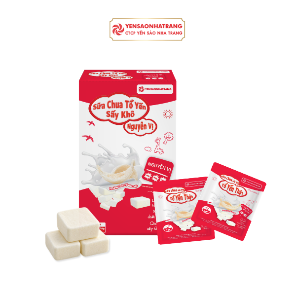 Sữa chua sấy khô có tổ yến thật - Vị nguyên bản (Hộp 5 gói) - Phân phối chính hãng