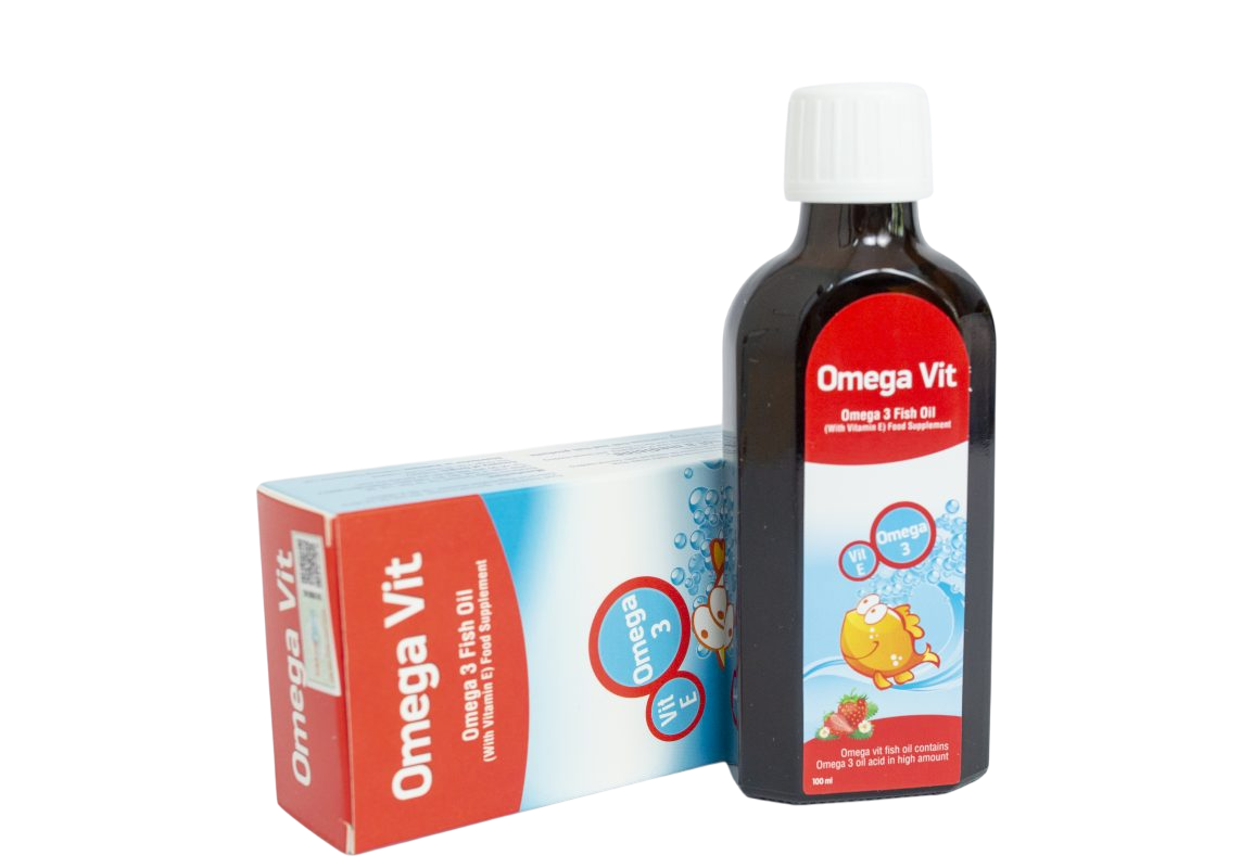 Siro Omega Vit cho bé – Omega 3 DHA EPA tinh khiết hỗ trợ phát triển trí não, mắt sáng – Chai 100ml - Phân phối chính hãng