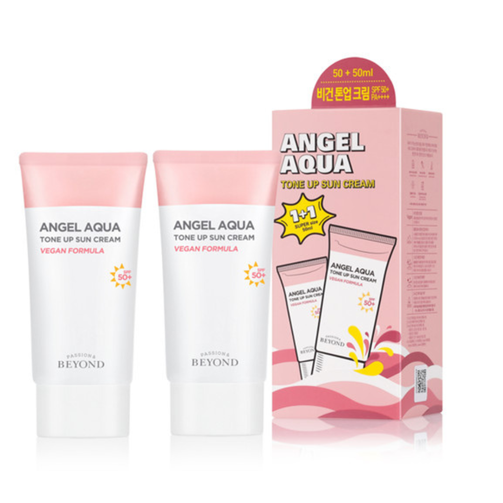 Bộ đôi kem chống nắng cấp ẩm, nâng tone thuần chay BEYOND Angel Aqua Tone-up Sun Cream (50ml x 2)-duoc-ban-tai-Siêu Thị Ánh Nguyệt